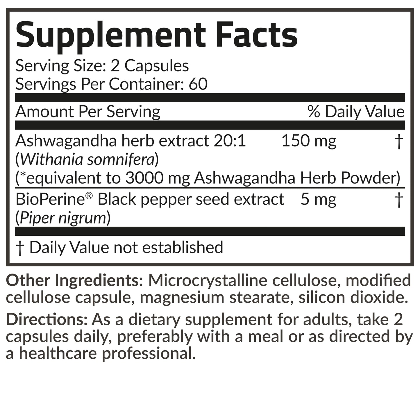 Futurebiotics Ashwagandha Extra Strength Stress & Mood Support with BioPerine