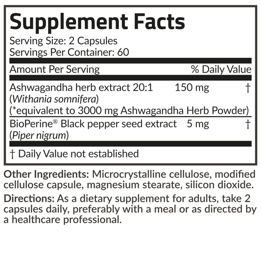 Futurebiotics Ashwagandha Extra Strength Stress & Mood Support with BioPerine