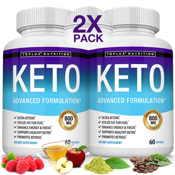 Toplux Keto Pills Ketosis Diet - Natural Ketosis Using Ketone & Ketogenic Diet, Support 