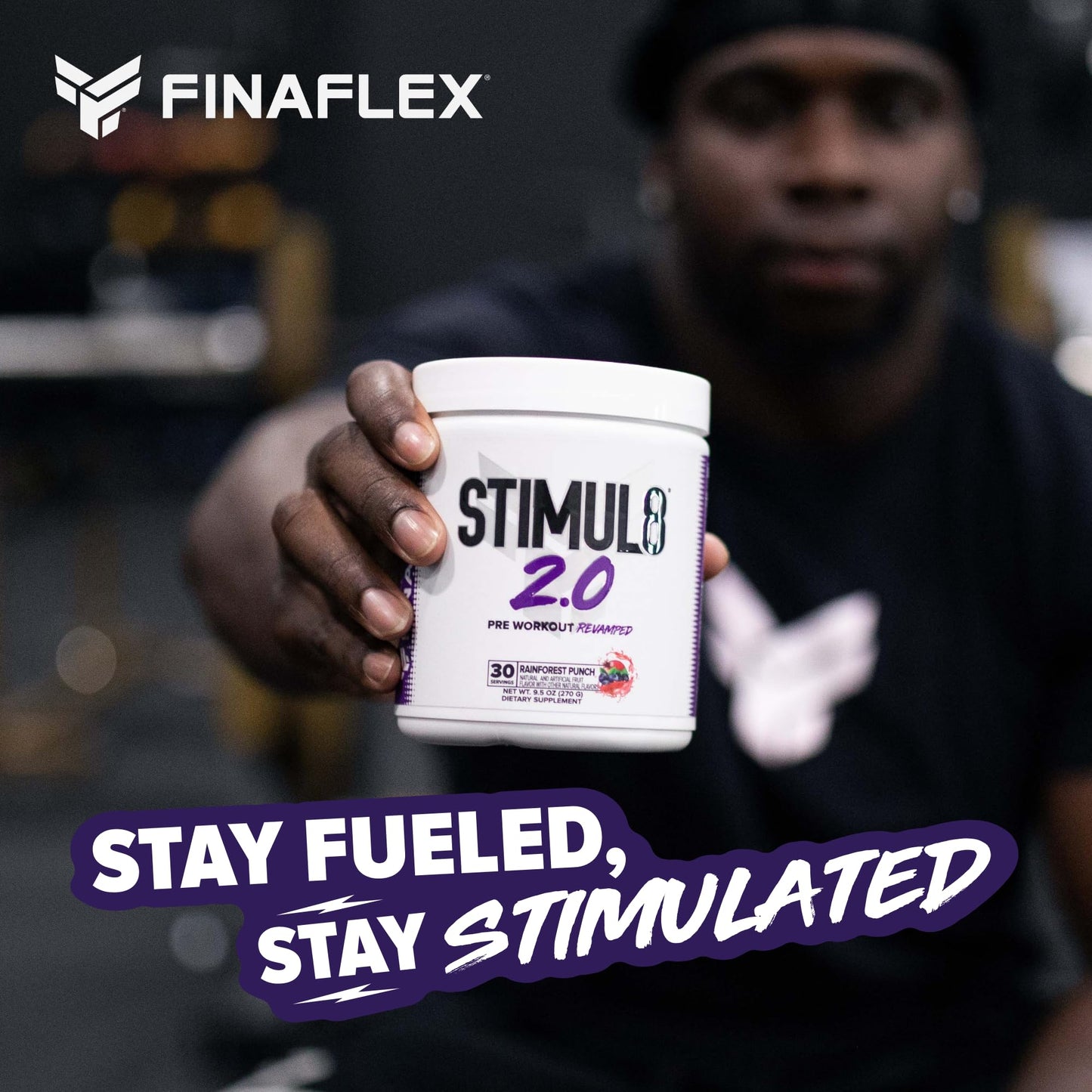 FINAFLEX STIMUL8 2.0 Pre Workout, Granny Apple - Delivers Energy, Focus & Strength - with Beta-Alanine, Alpha GPC & Caffeine - 30 Servings