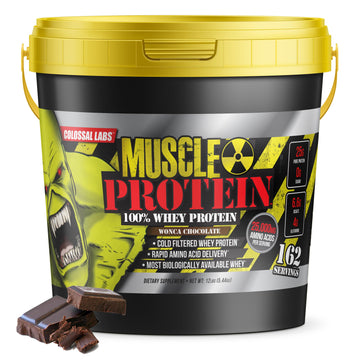 COLOSSAL LABS Muscle Protein Whey Powder [12 lbs/Pack of 1]–Chocolate Protein 