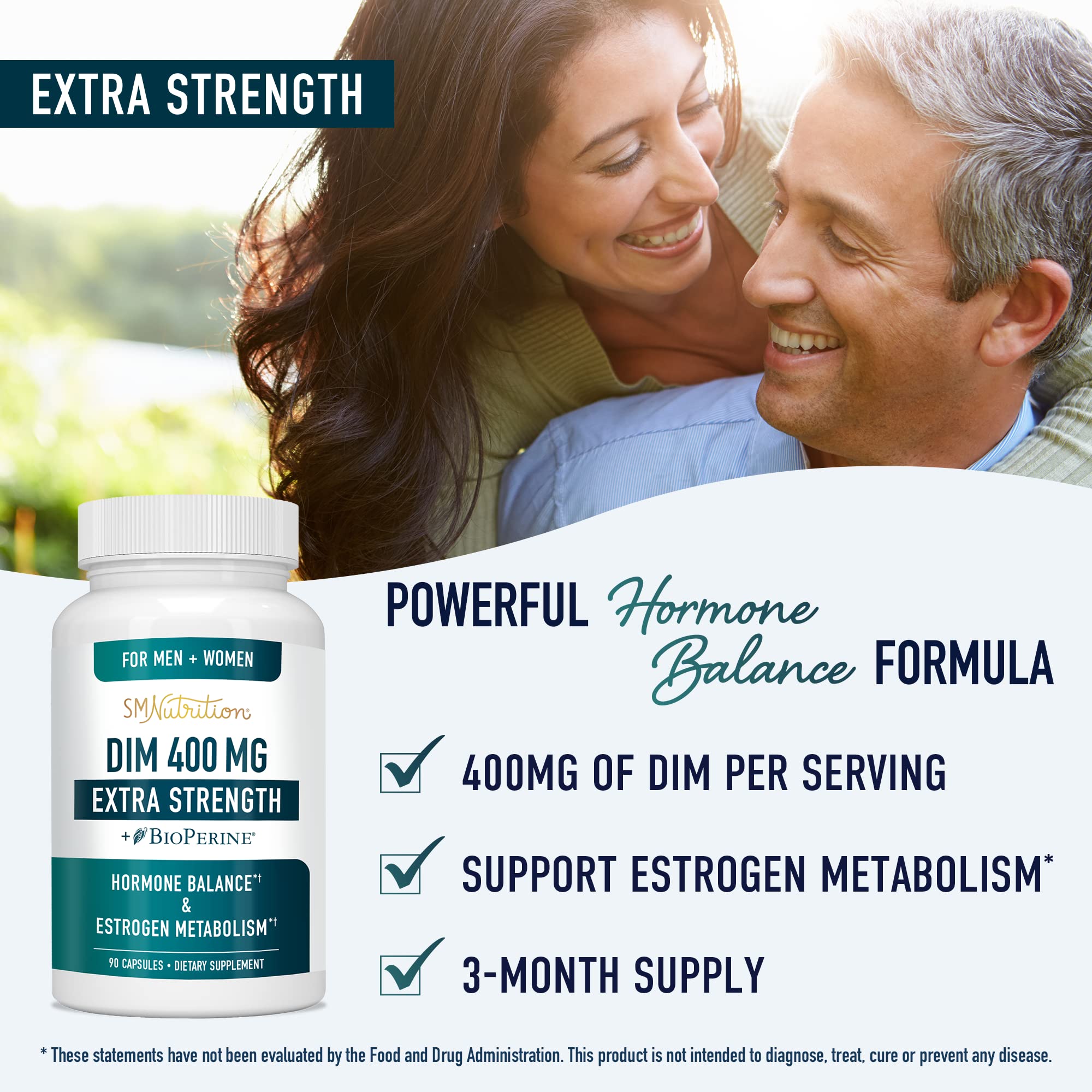 Extra Strength DIM Supplement 400MG | Hormone Balance & Estrogen Metabolism for Men and Women SMNutrition