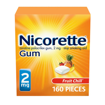 Nicorette 2 mg Nicotine Gum to Help Stop Smoking - Fruit Chill Flavored Nicorette