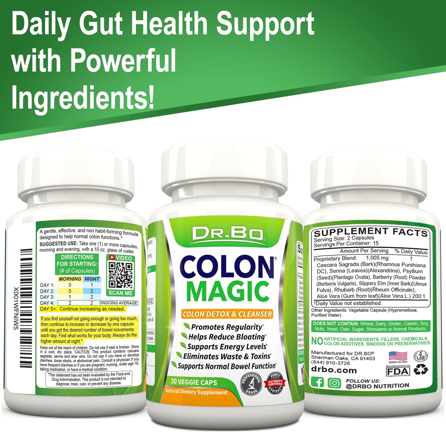 Colon Cleanse Detox Formula - Natural Bowel Cleanser Pills for Intestinal Bloating & Fast Digestive