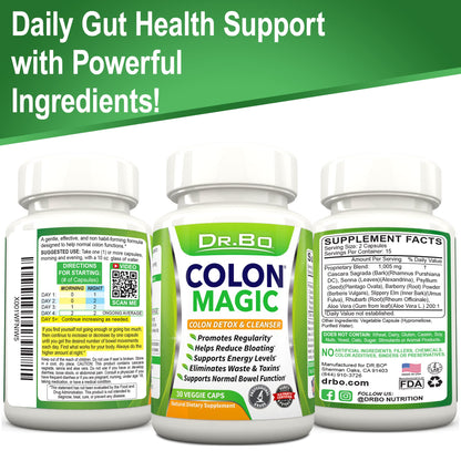 Colon Cleanse Detox Formula - Natural Bowel Cleanser Pills for Intestinal Bloating & Fast Digestive