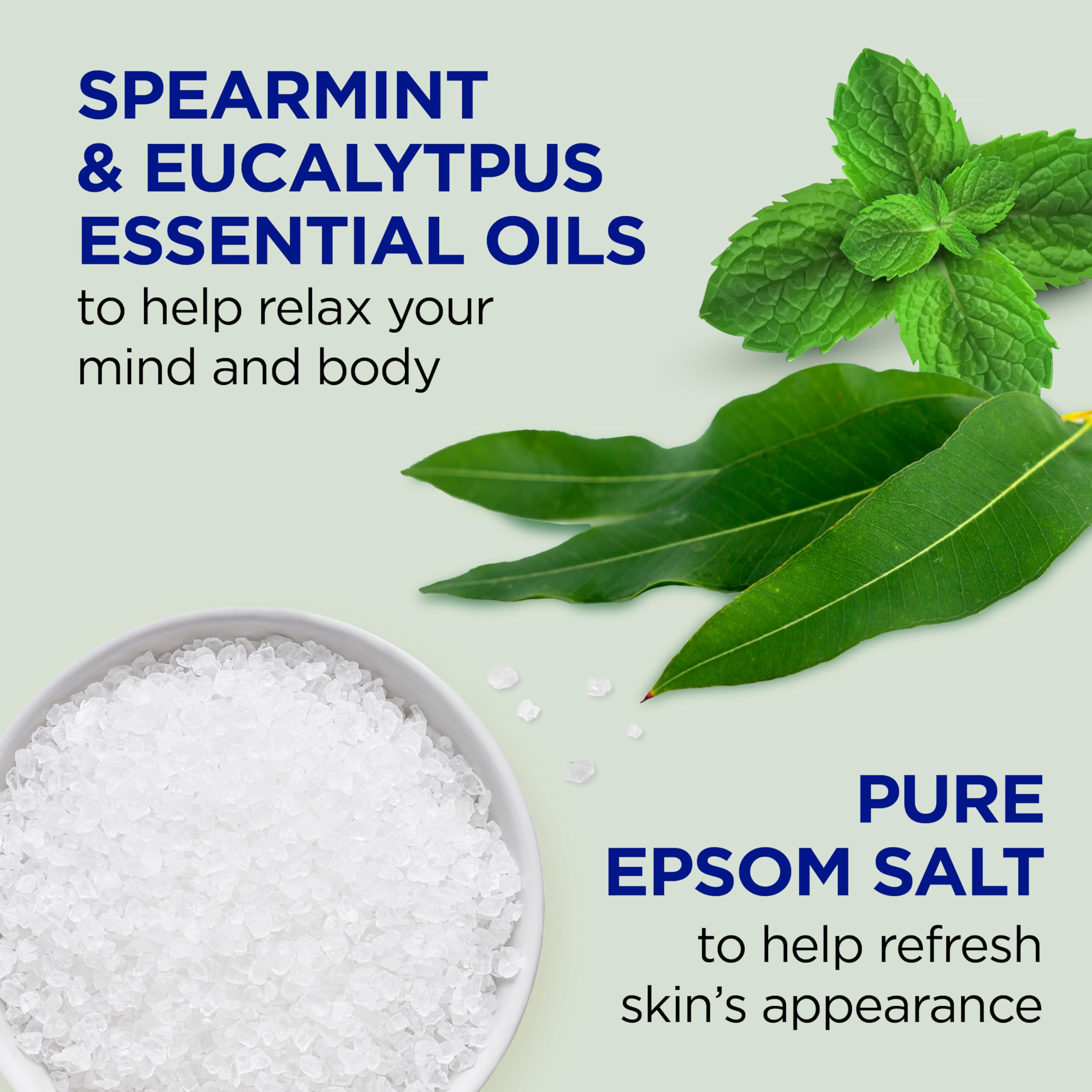 Dr Teal's Foaming Bath with Pure Epsom Salt, Relax & Relief with Eucalyptus & Spearmint Dr Teal's