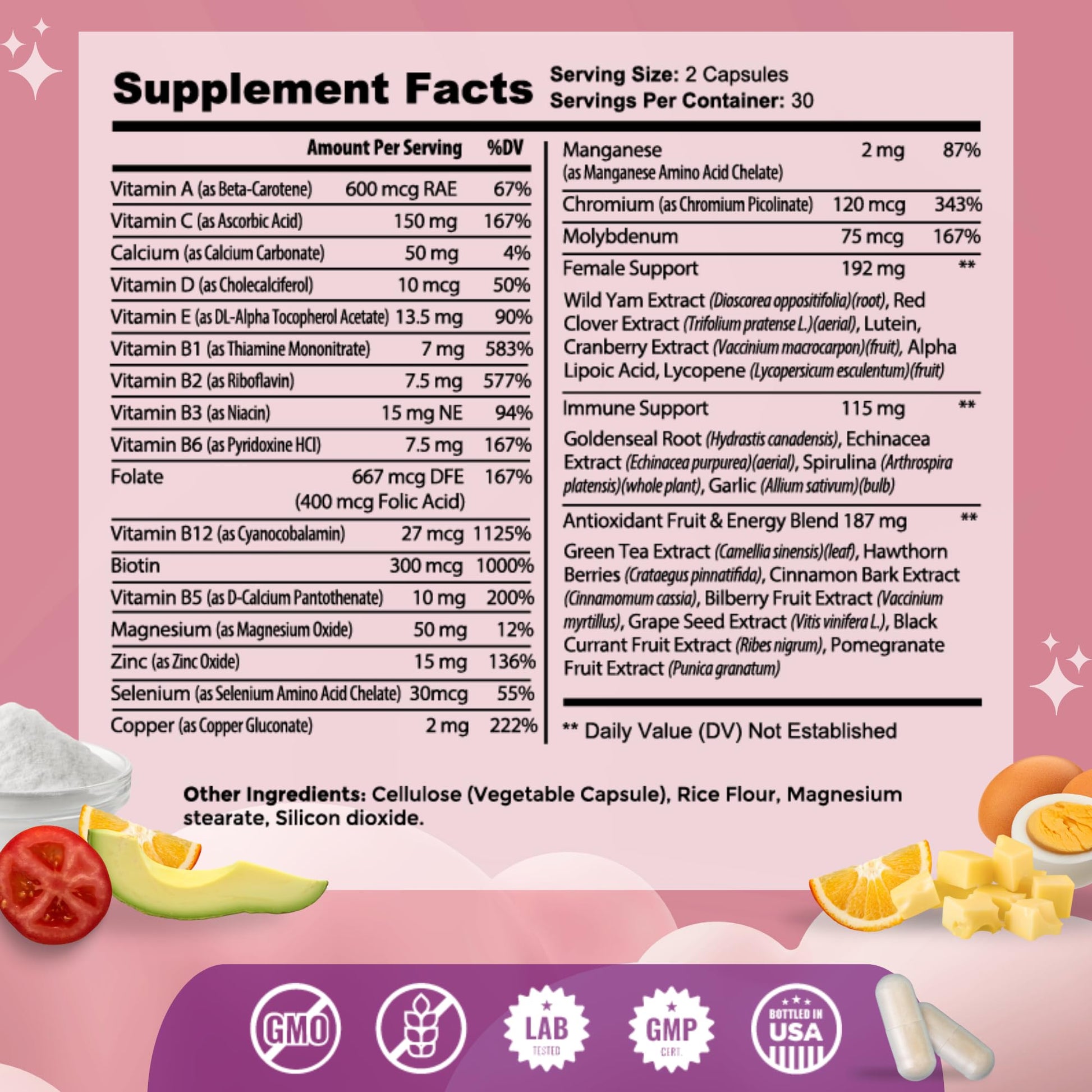 Mommyz Love Womens Multivitamin for Hormonal Balance, Antioxidant Defense, Immune Support Plus Mommyz Love