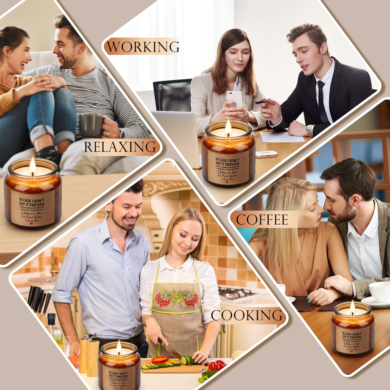 Candle Amber Moss Scented, Valentines Day Gifts for Her Girlfriend Wife, Romantic Anniversary YINUO LIGHT