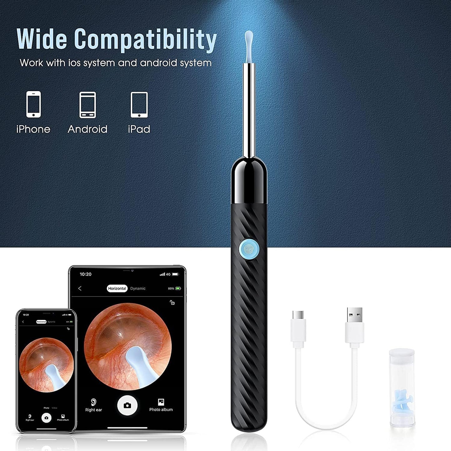 Ear Wax Removal - Earwax Remover Tool with 8 Pcs Ear Set - Ear Cleaner