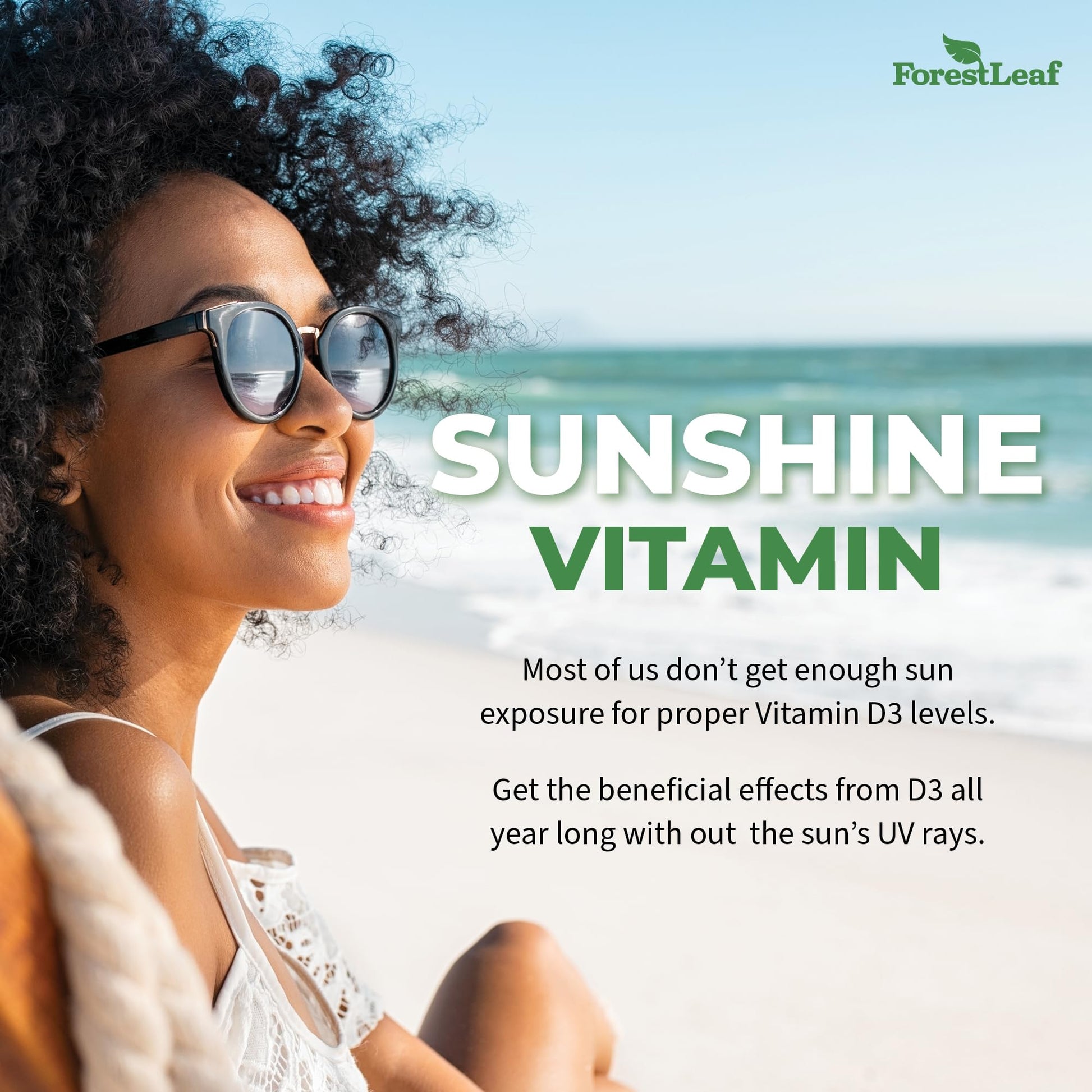 ForestLeaf - Vitamin D3 IU Weekly Supplement - (50,000 IU - 120 Count - 2 Pack)