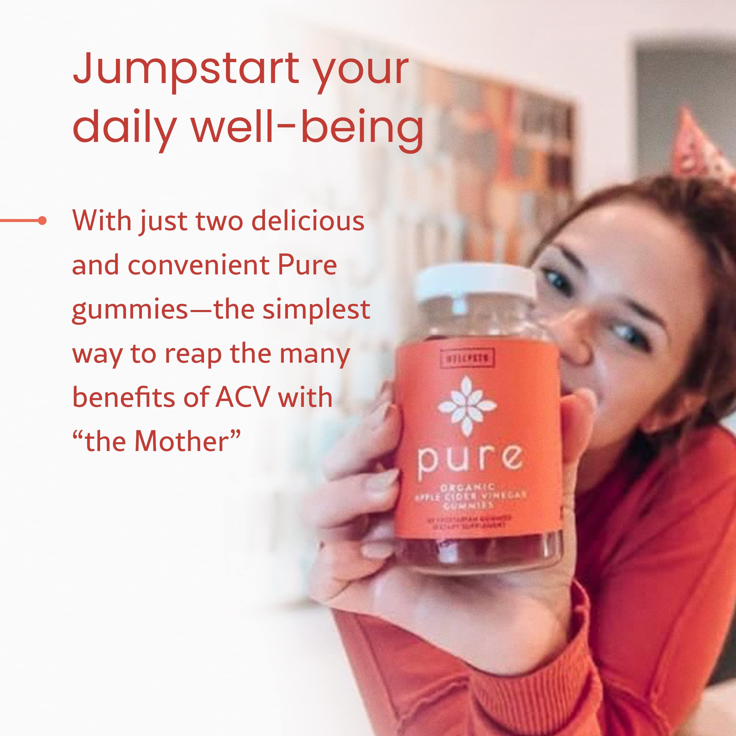 WellPath ACV Gummies with The Mother - USDA Organic, Vegan, Raw Apple Cider Vinegar WellPath