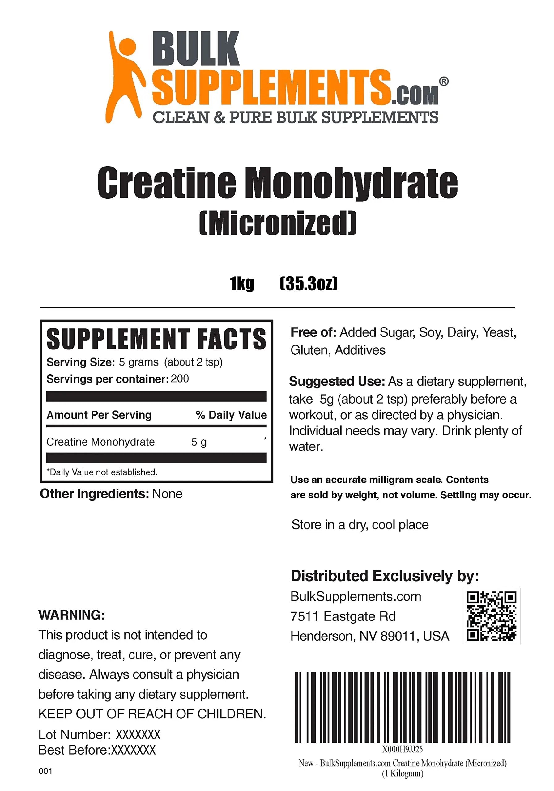 BULKSUPPLEMENTS.COM Beta Alanine Powder 1KG, with Creatine Monohydrate Powder 1KG, & L-Citrulline Malate 2:1 Powder & L-Glutamine Powder 1KG Bundle