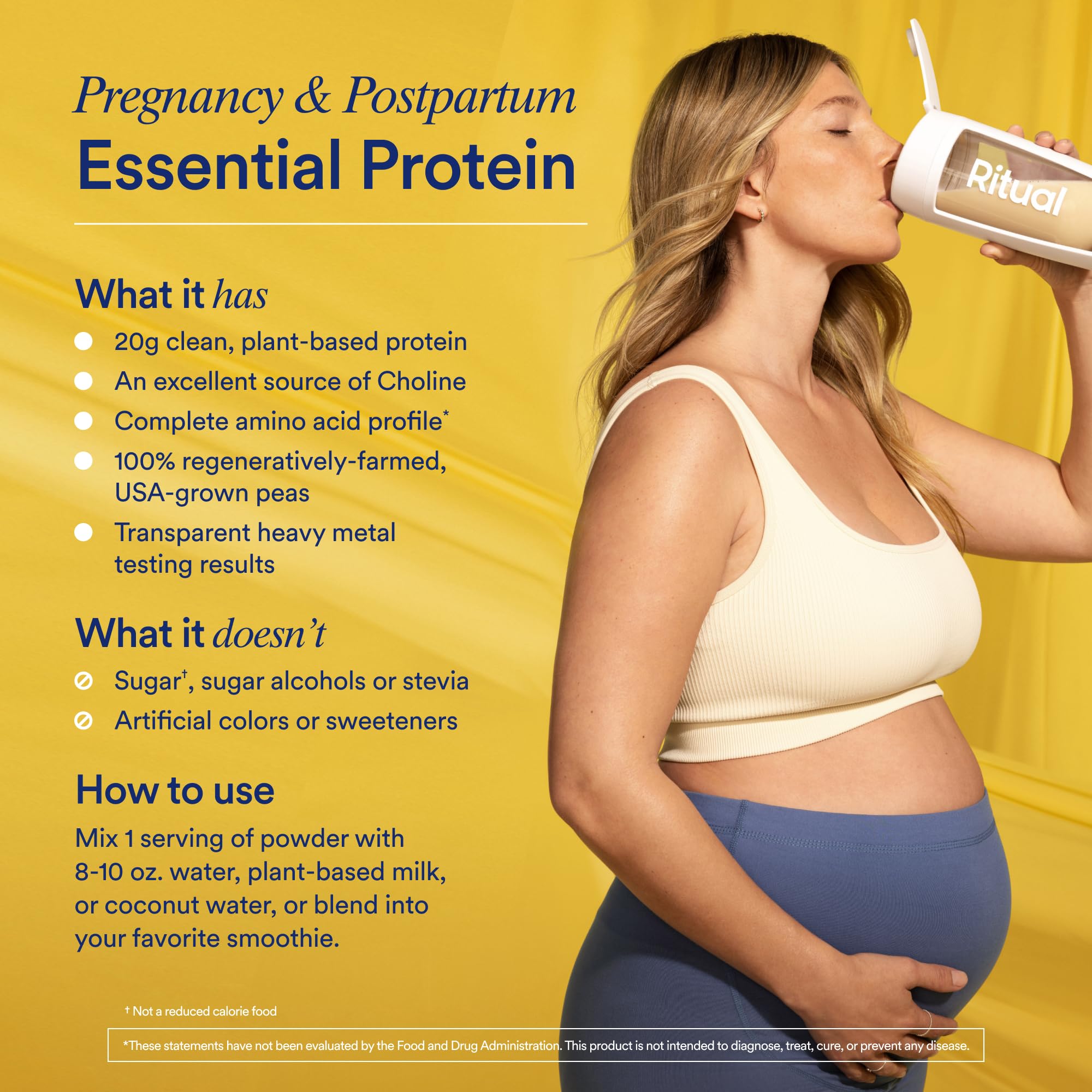 Ritual Prenatal Multivitamin and Protein Duo with Prenatal Vitamins and Organic Vanilla Protein Ritual