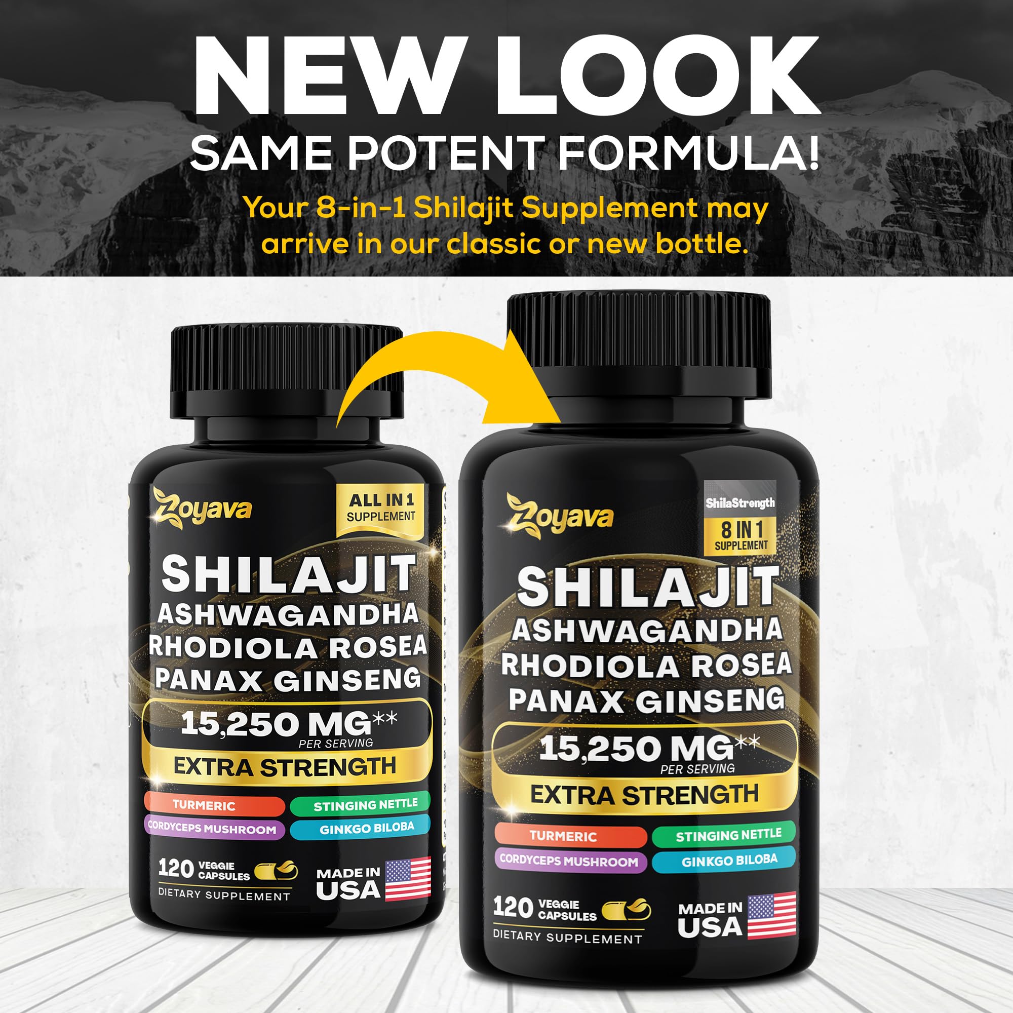 Zoyava Shilajit 9000MG Radiant Health Blend Ashwagandha 2000MG Rhodiola Rosea Zoyava