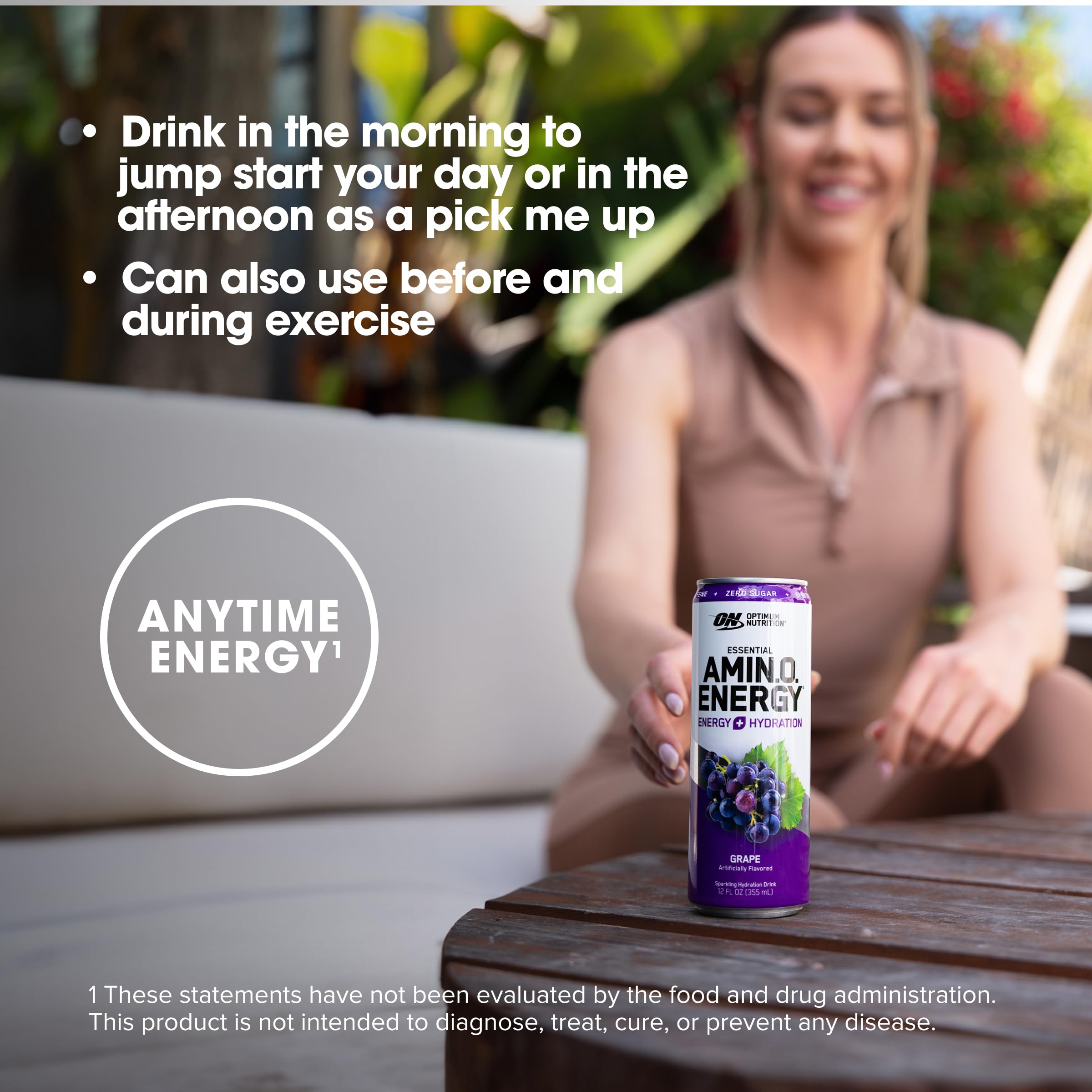 Optimum Nutrition Amino Energy Sparkling Hydration Drink, Electrolytes, Caffeine Optimum Nutrition