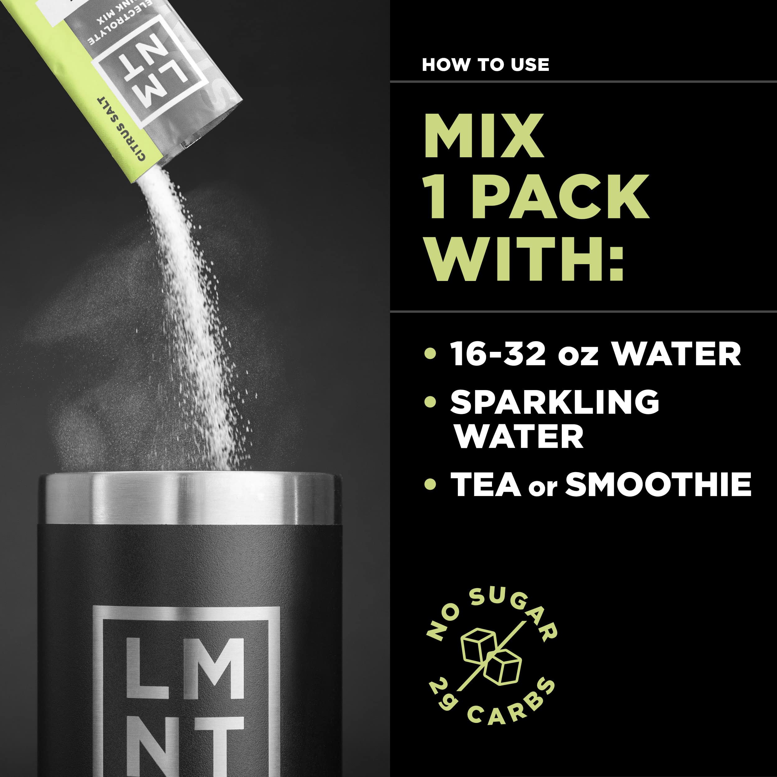 LMNT Zero-Sugar Electrolytes - Citrus Salt - Hydration Powder Packets | No Dodgy Ingredie