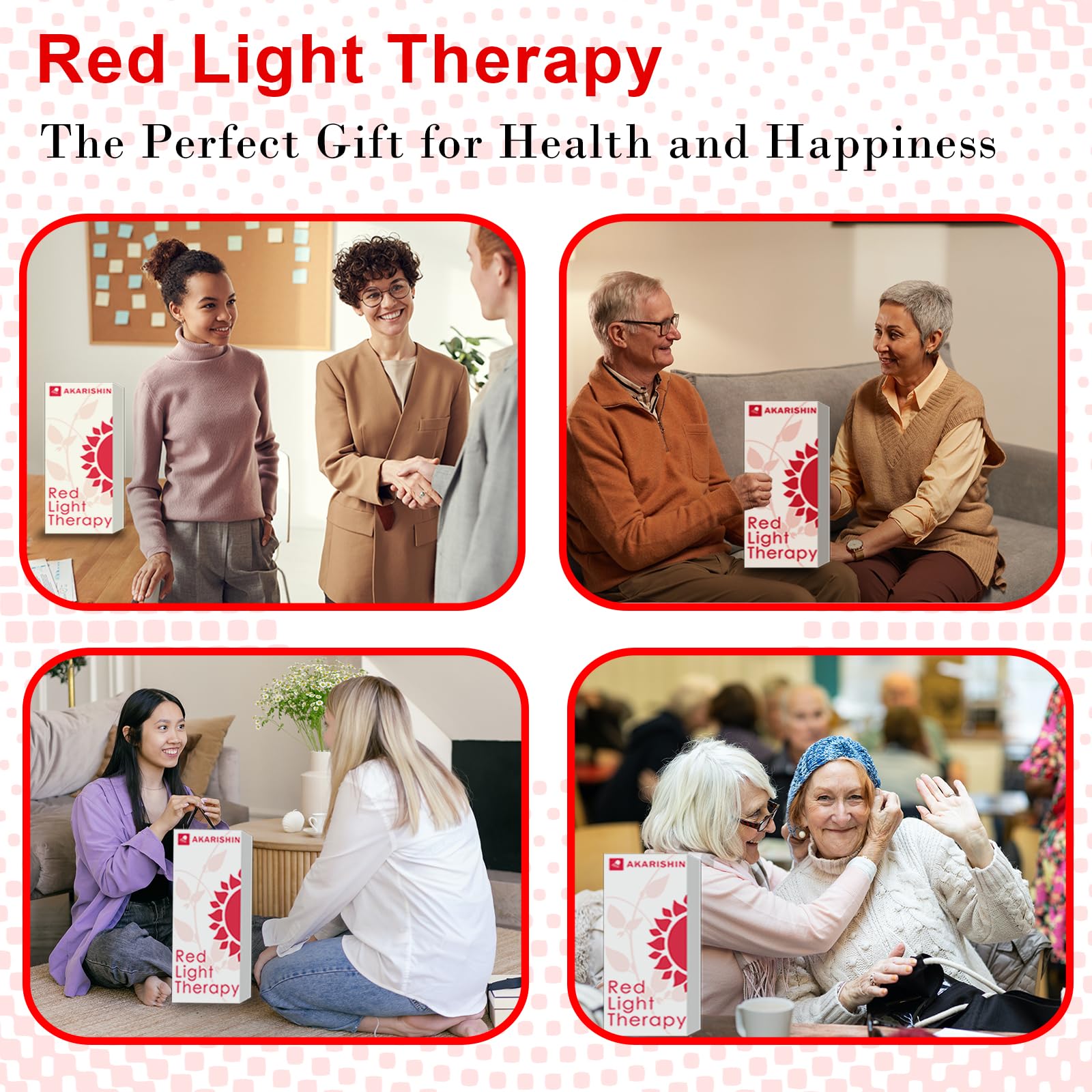 Akarishin Red Light Therapy Lamp-660nm Red Light,850nm & 940nm Infrared Light Therapy Akarishin