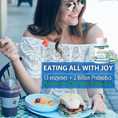 Digestive Enzymes with Probiotics, 90 Day Gut Health Supplement, 90 Cap