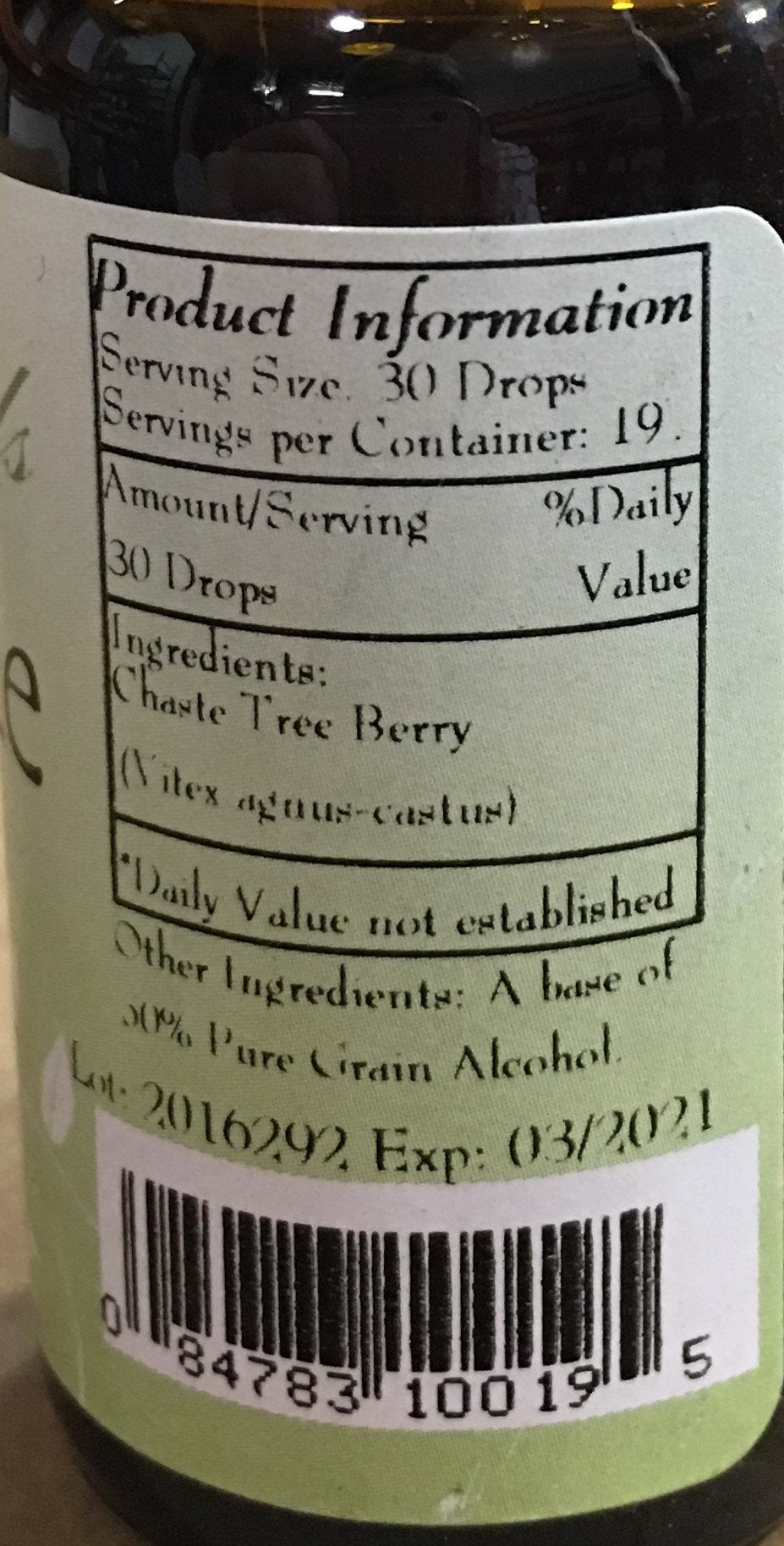 Best Botanicals Chaste Tree Berry Extract 1 oz. Best Botanicals