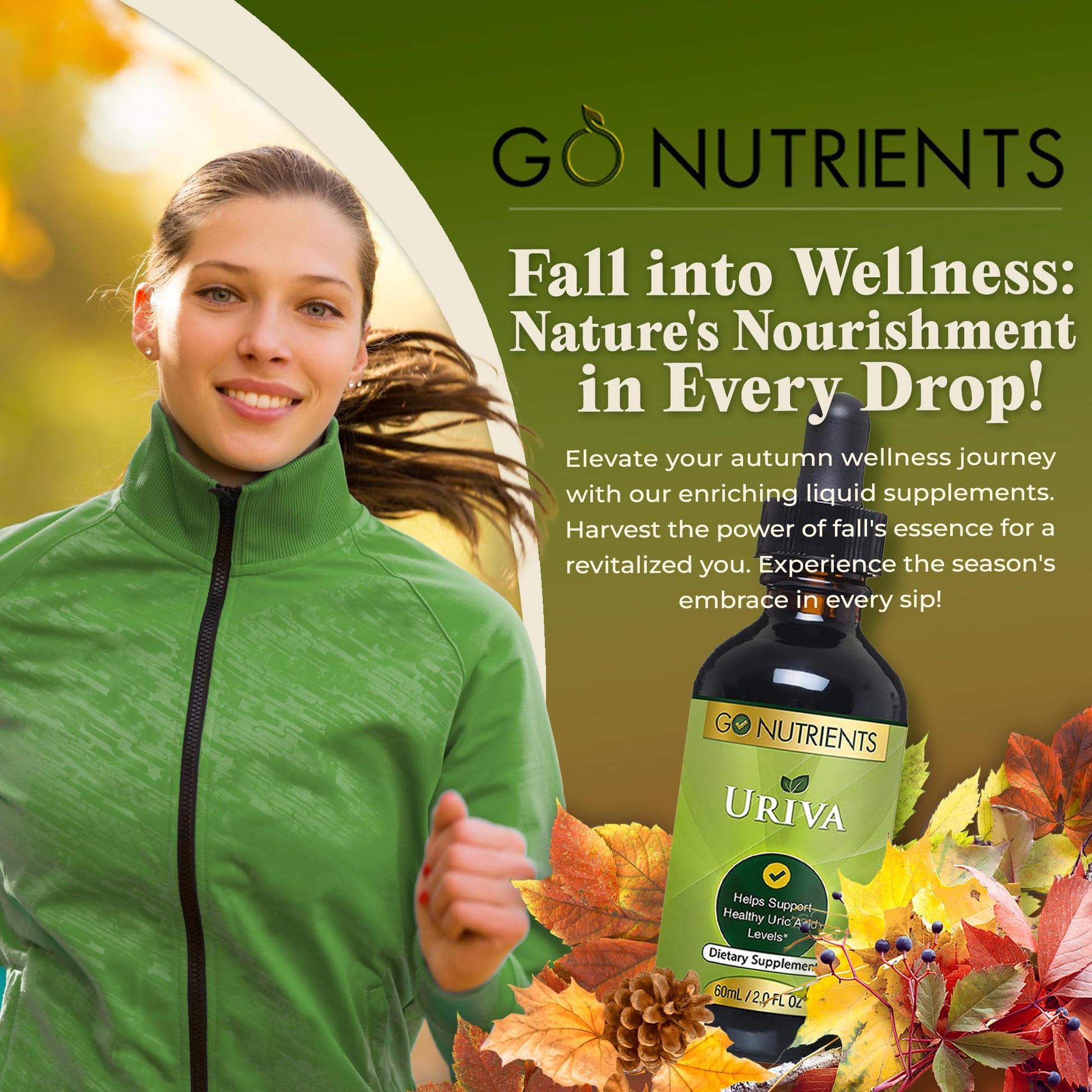 Go Nutrients Uriva Advanced Uric Acid Flush Cleanse with Tart Cherry Extract Celery Seed Extract Turmeric Go Nutrients