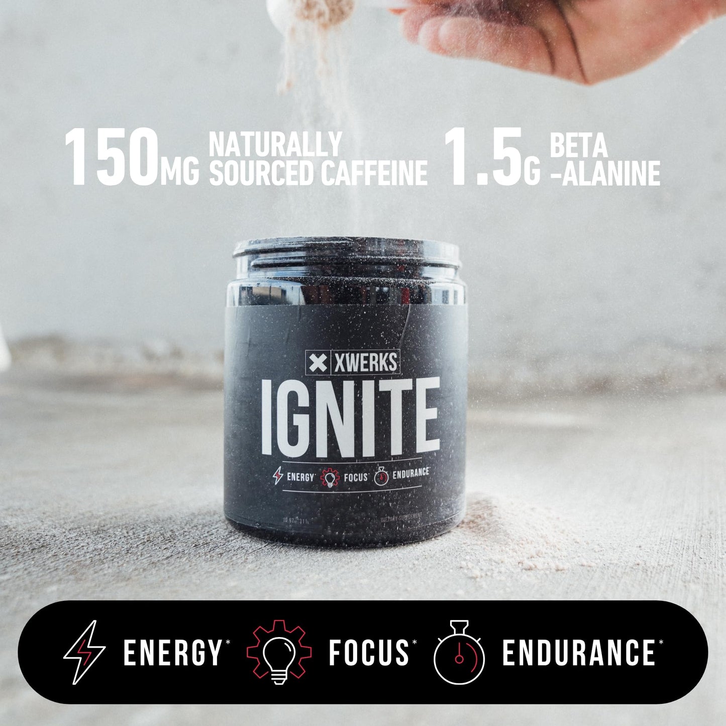 Xwerks Ignite Blue Razz Pre Workout Powder - Best Natural Keto Pre-Workout for Women