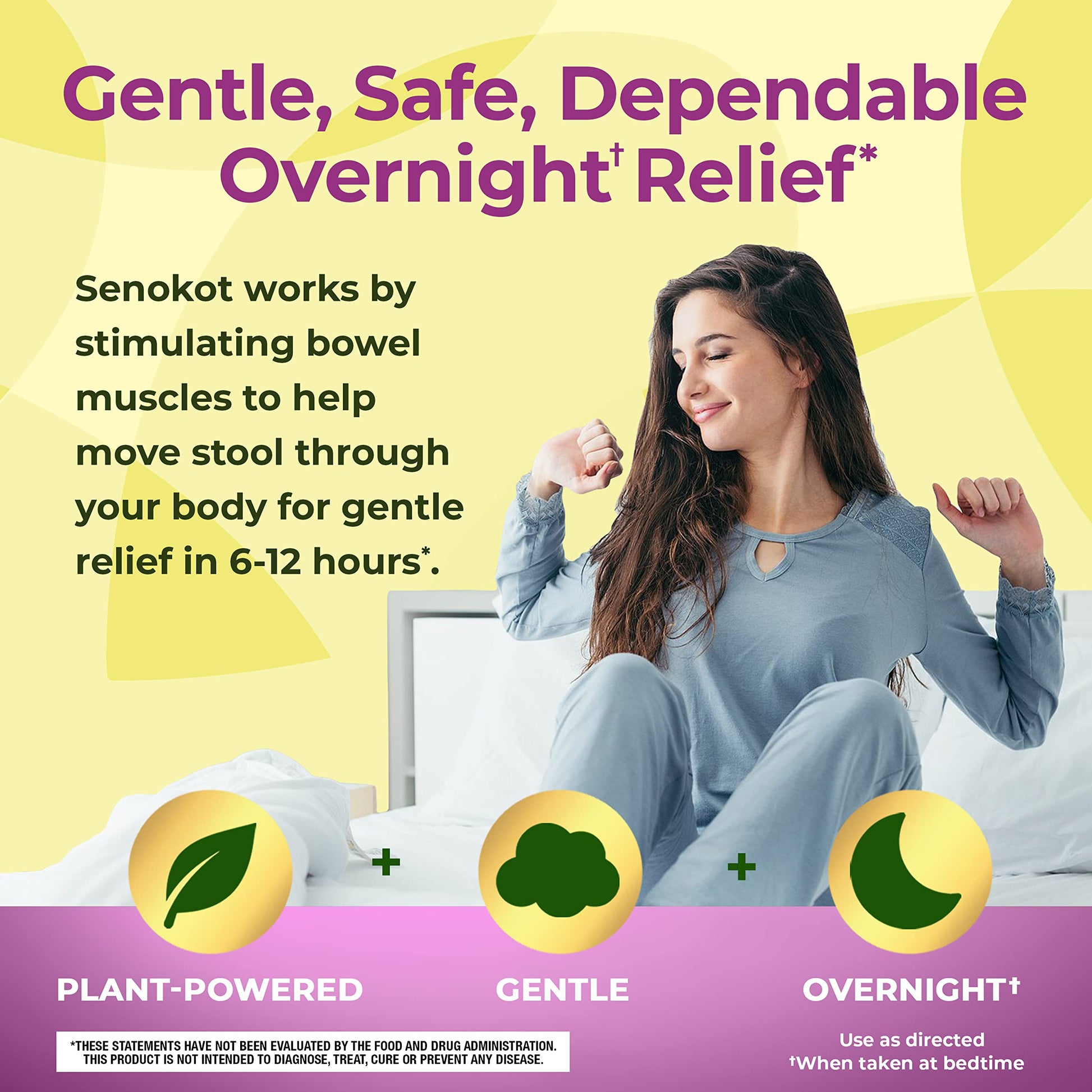 Senokot Dietary Supplement Laxative Gummies, Natural Senna Extract, Gentle, Overnight Relief Senokot