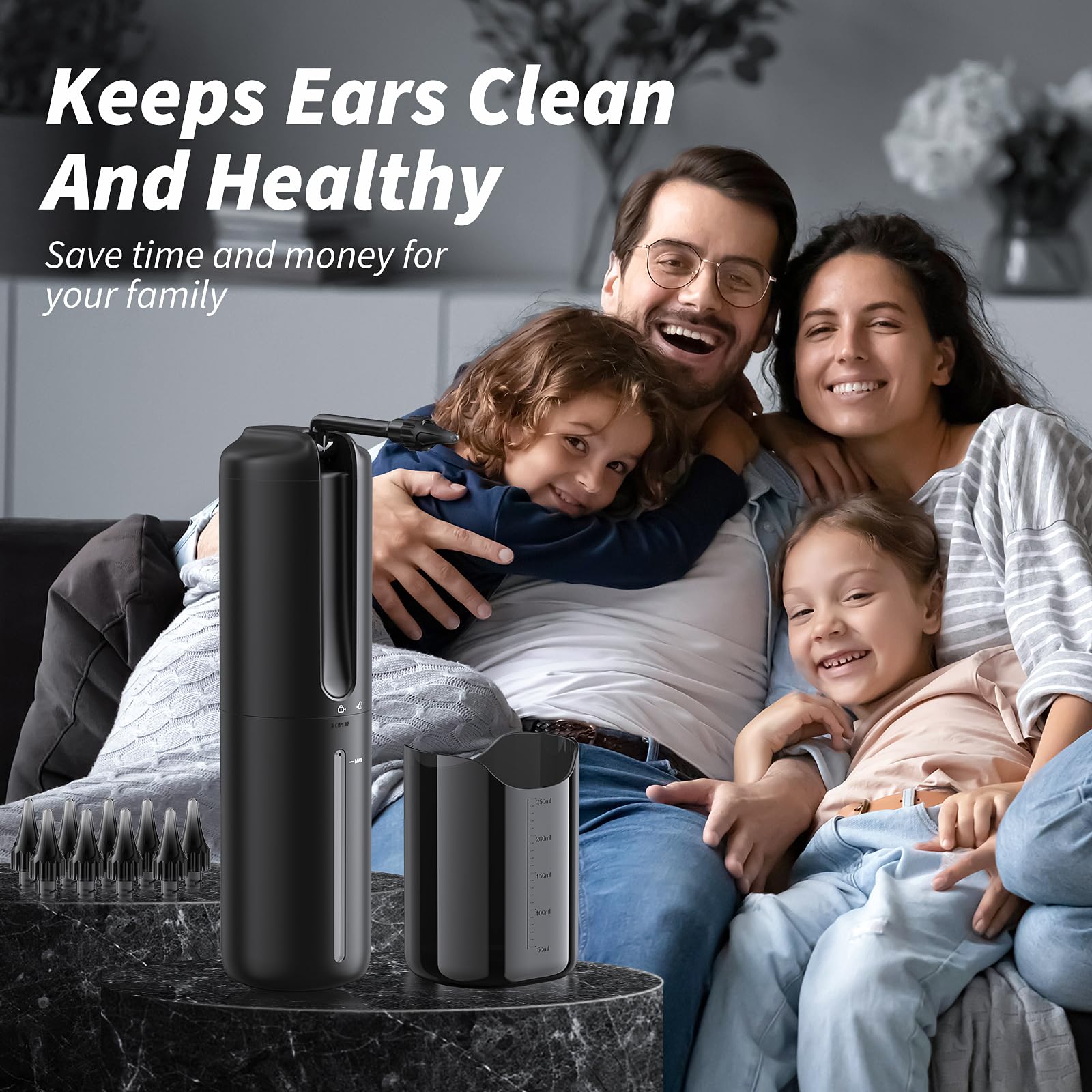 Ear Wax Removal - Electric Ear Irrigation Flushing System - Water Powered Ear Lebbtl