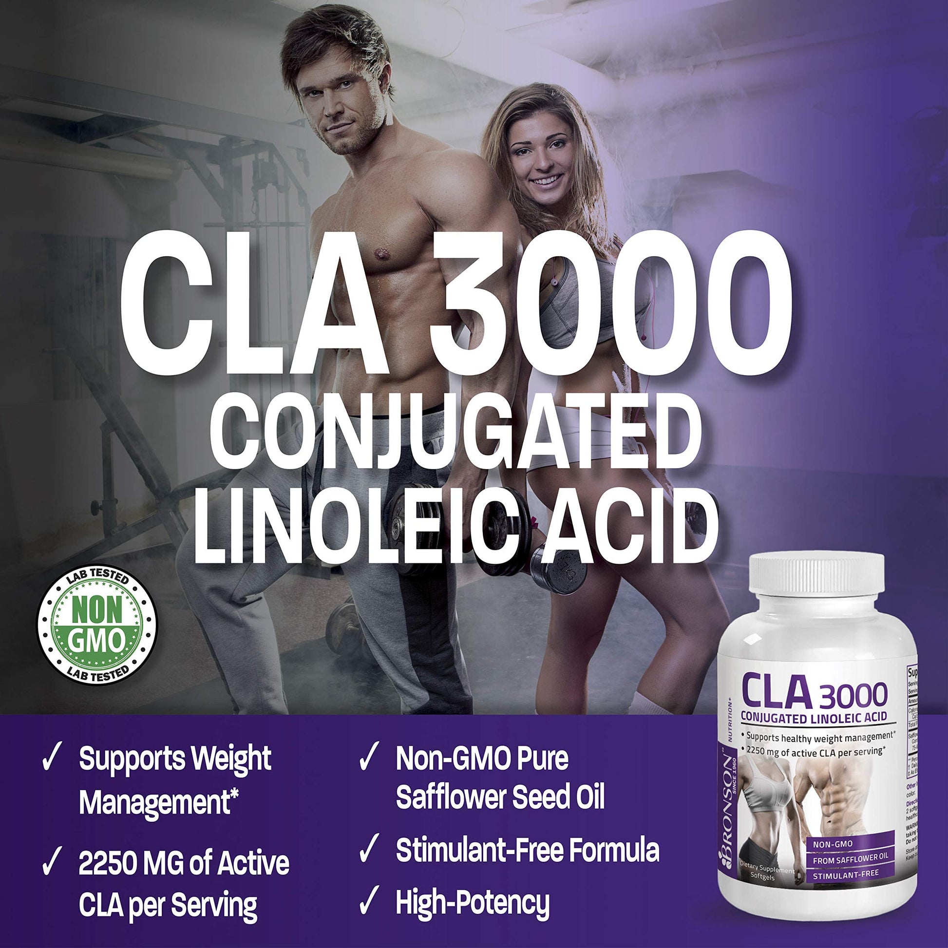 Bronson CLA 3000 Extra High Potency Supports Healthy Weight Manage