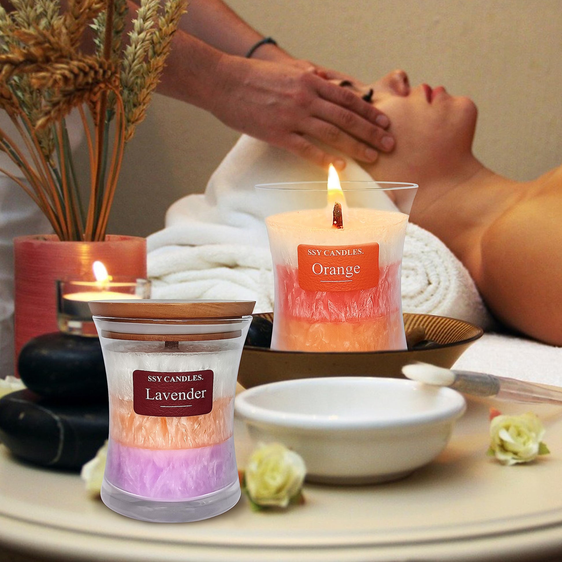 Citrus Jar Aromatherapy Candle Scented Candle Handmade Soy Candles Wood Candles Wick Fragrance SEUCRWAX