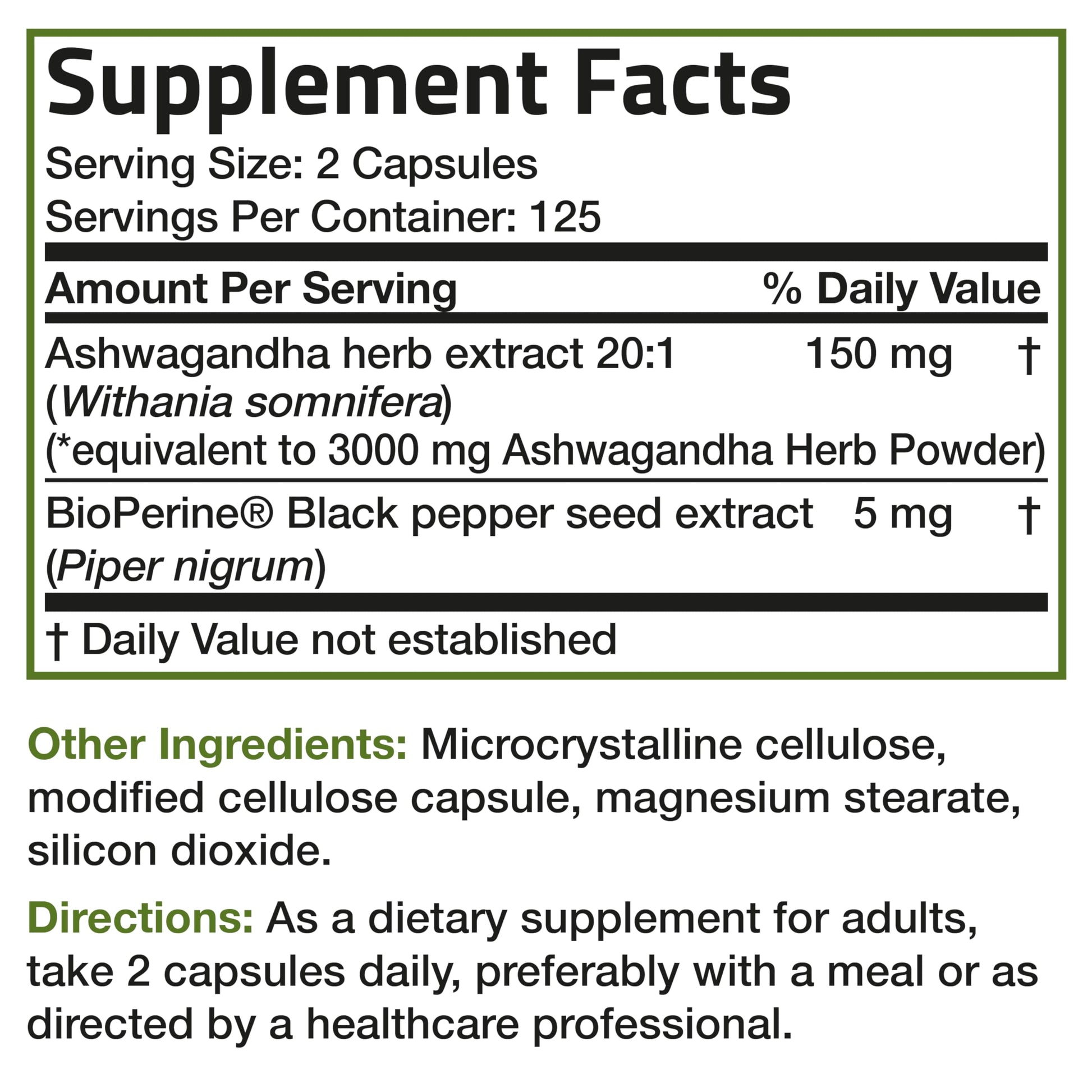 Bronson Ashwagandha Extra Strength 3000 mg Stress & Mood Support with BioPerine Bronson
