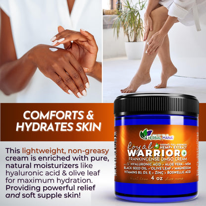 Herbal Mana Royal Warrior with 5000mg Hemp Lotion - 99.9% Pure DMSO Cream