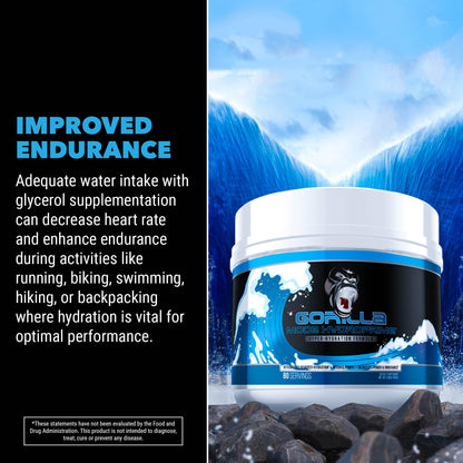 Gorilla Mind Hydroprime Glycerol Pre-Workout - Hydrating Pre-Workout Formula for Intense