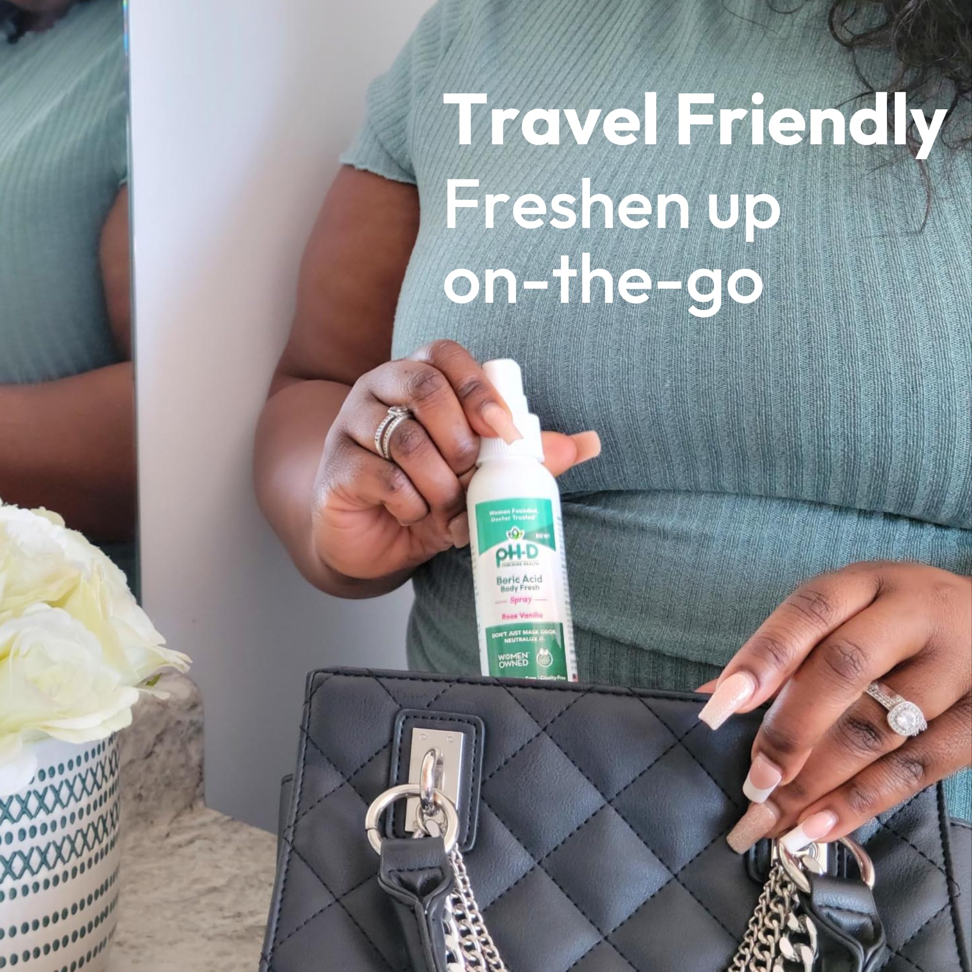 pH-D Feminine Health - Boric Acid Body Fresh Spray - Vegan, Paraben-Free, Plant Based pH-D Feminine Health Support