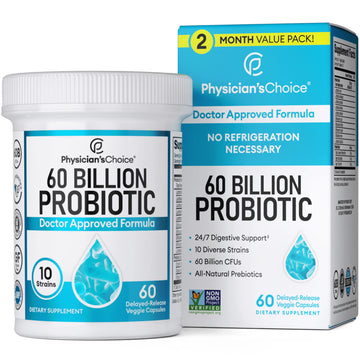 Physician's CHOICE Probiotics 60 Billion CFU - 10 Strains + Organic, 60ct