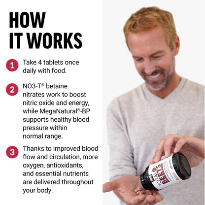 Force Factor Blood Pressure Support with Nitrates, Grapeseed - Boosts Nitric Oxide