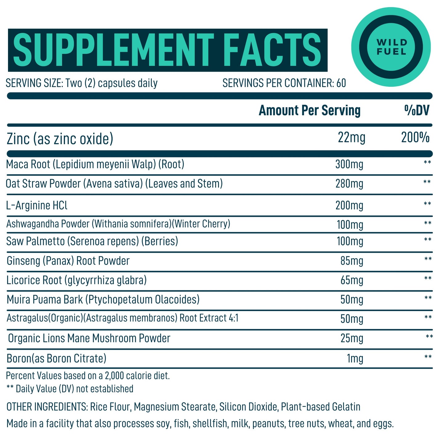 WILD FUEL Male Fertility Supplement and Dental Probiotics Health and Wellness Bundle