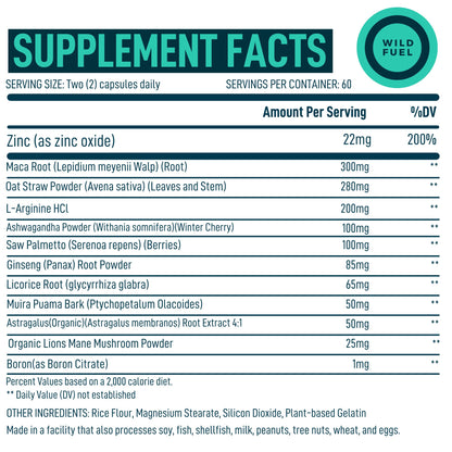 Fertility Supplements For Men Prenatal Vitamin - Maca Root, Ashwagandha, L Arginine
