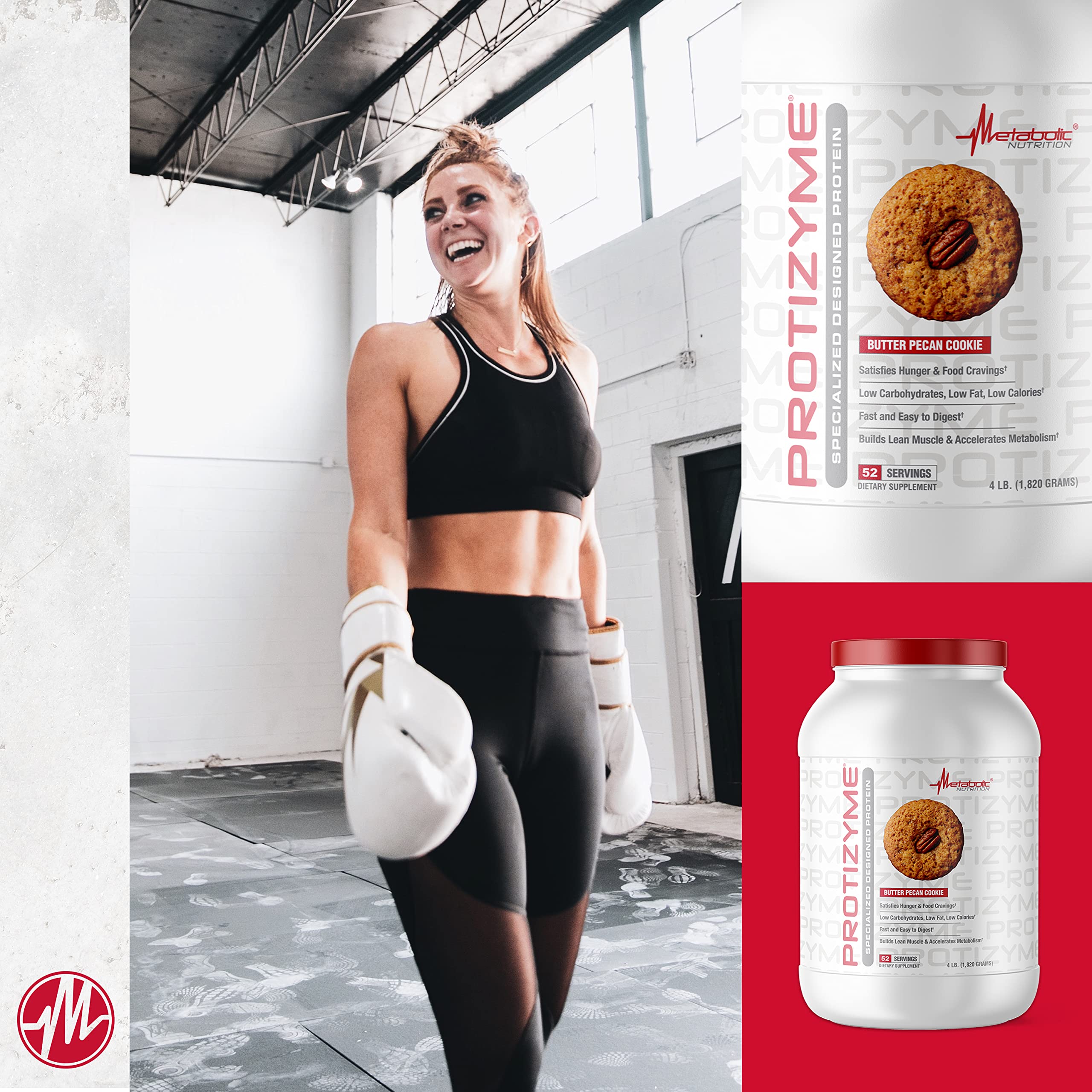 Metabolic Nutrition, Protizyme, 100% Whey Protein Powder, High Protein, Low Carb Metabolic Nutrition