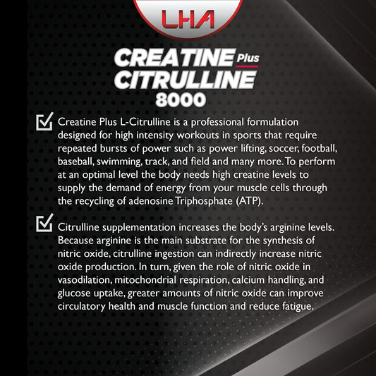 Essential Alternatives Pro Series Force Creatine + Citruline 8000. Strenght & Stamina, Endurance, Lean Mass, Pump. Apple Flavor 400g