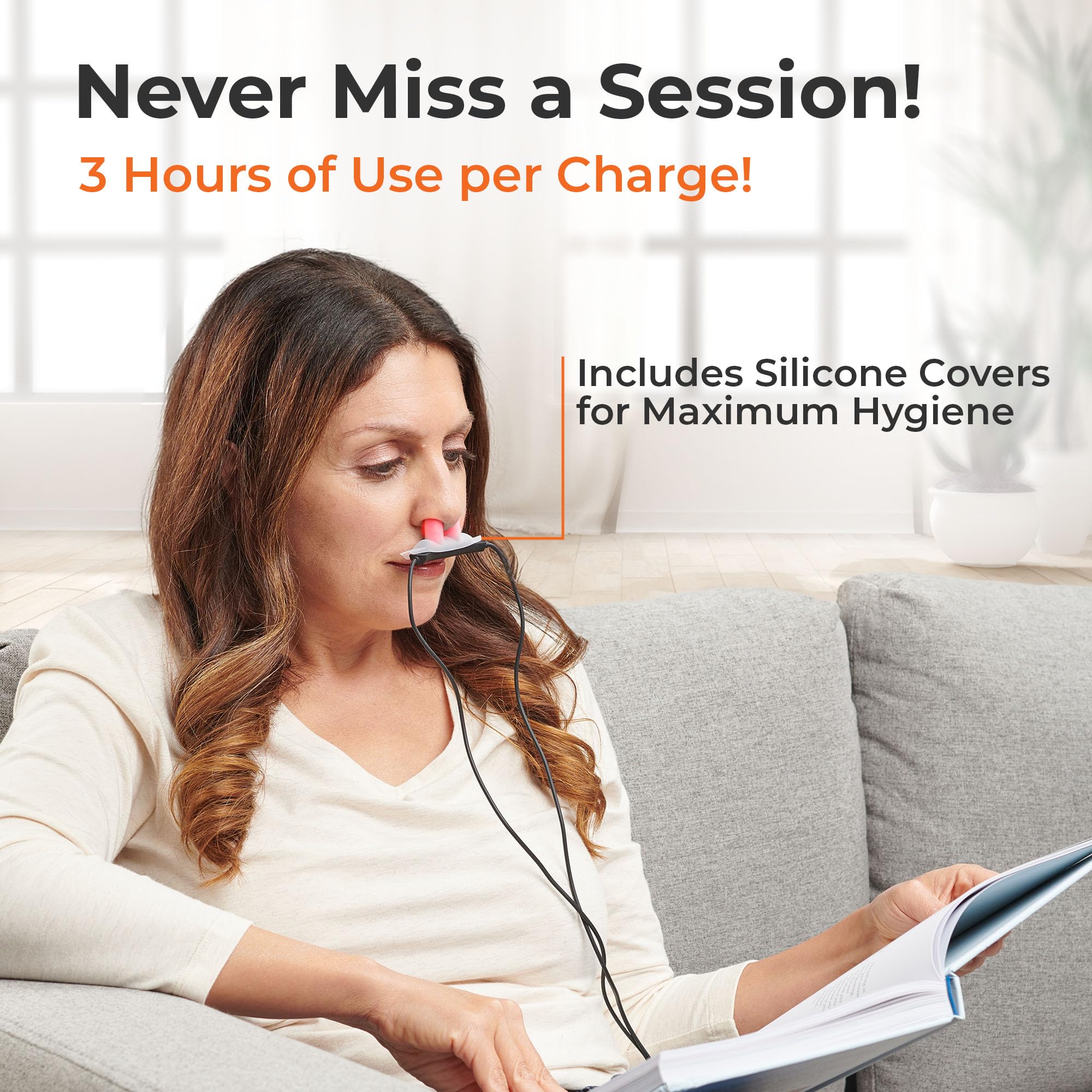 Lifepro Red Light Therapy Device for Nose & Ears - Portable Red and Near Infrared Light Therapy