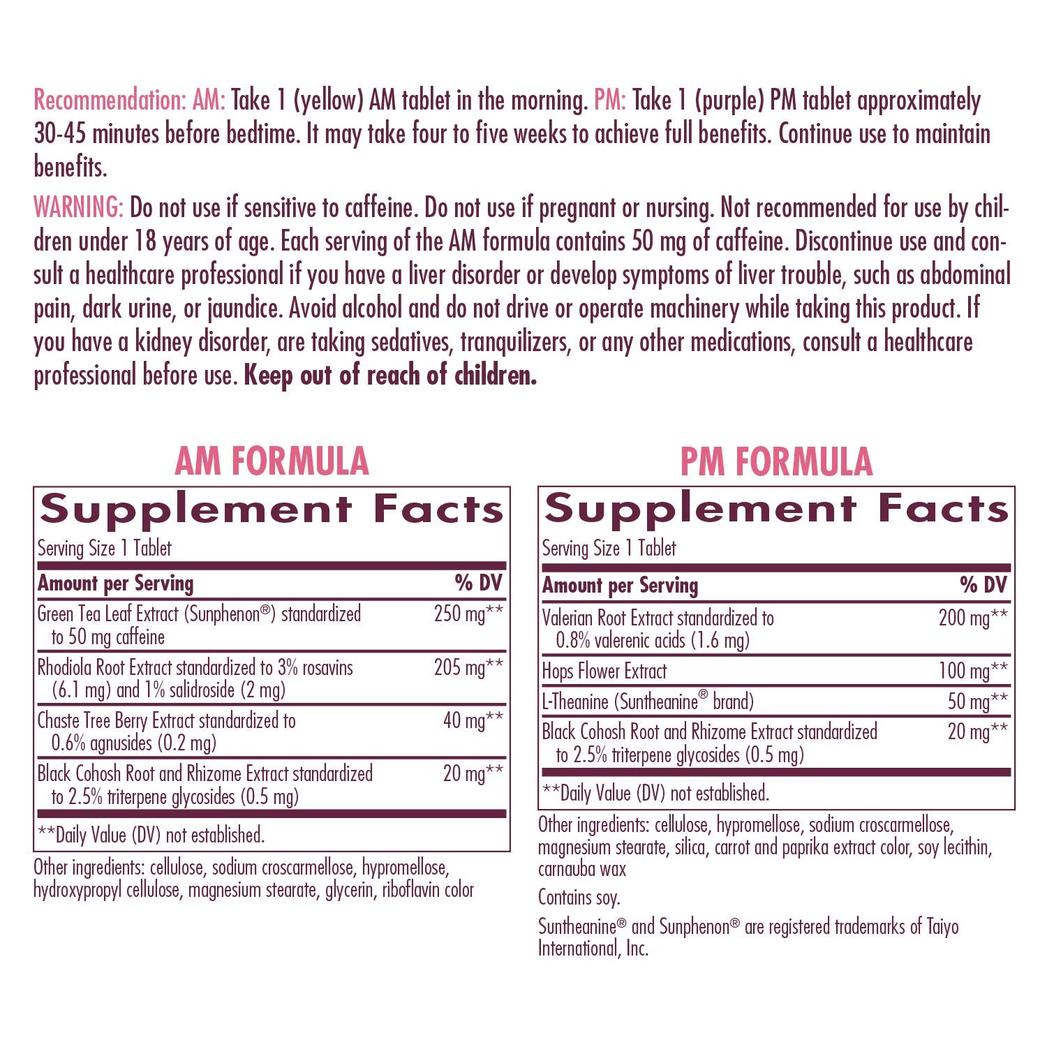 Nature's Way AM/PM PeriMenopause and Menstrual Cycle Symptom Support Nature's Way