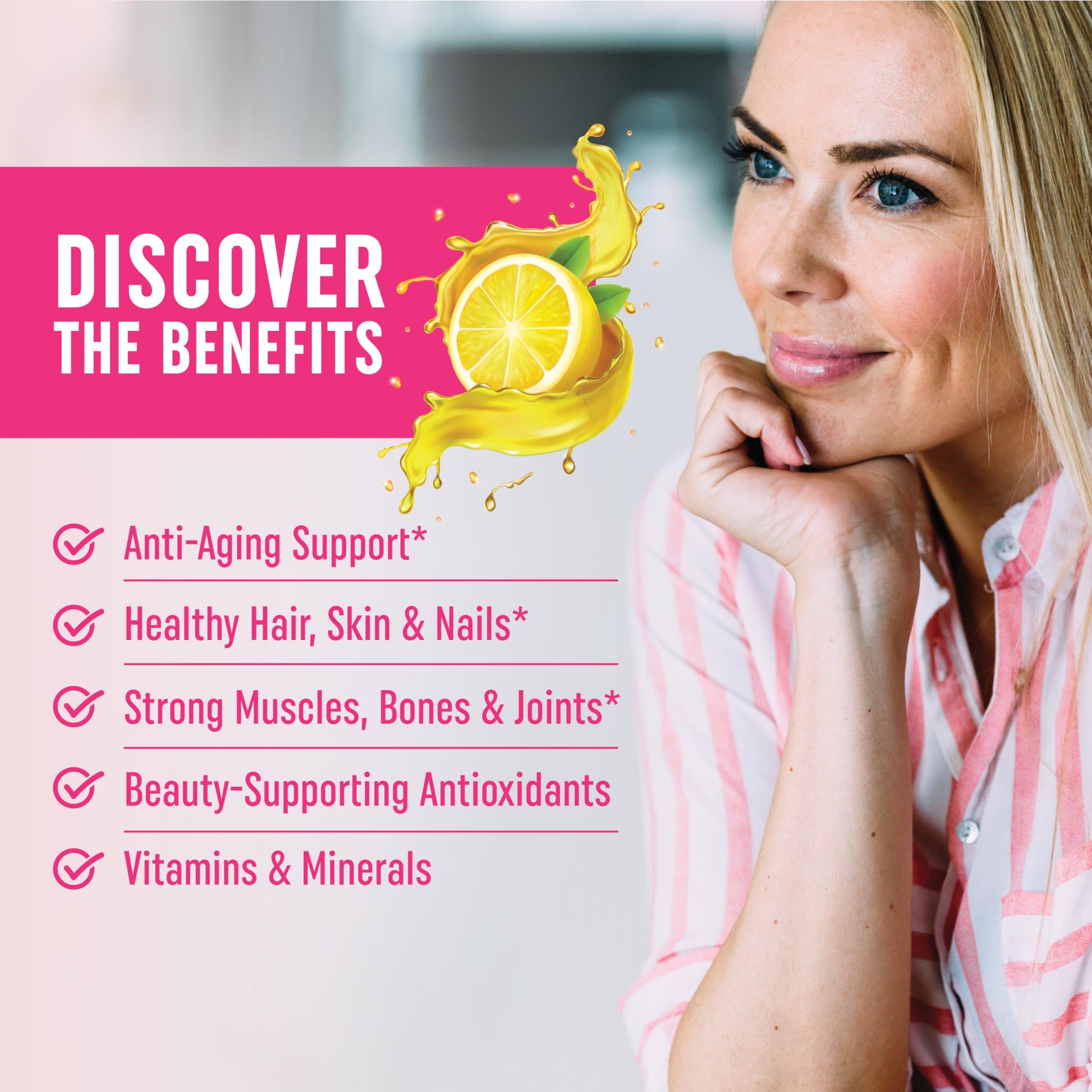 Collagen Gummies for Women | 200mg Hydrolyzed Collagen + 2500mcg Biotin, with Vitamin C, E & Zinc MAV NUTRITION