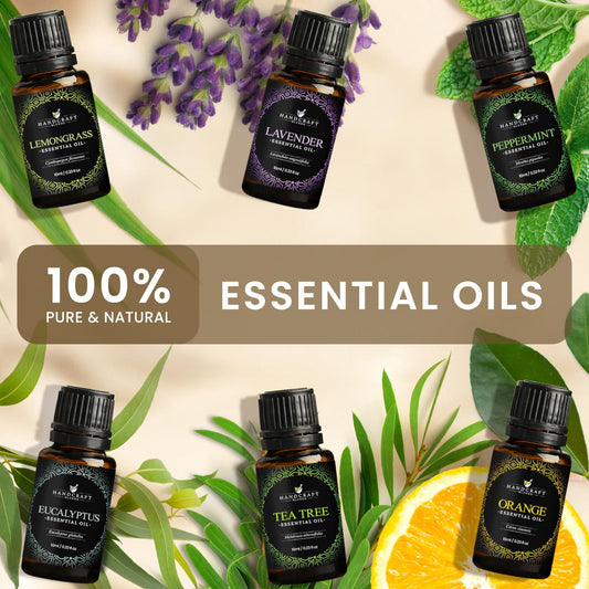 Handcraft Essential Oils Set – Top 6 Essential Oil Diffuser Oils for Home, Candle Making, Aromatherapy Oils
