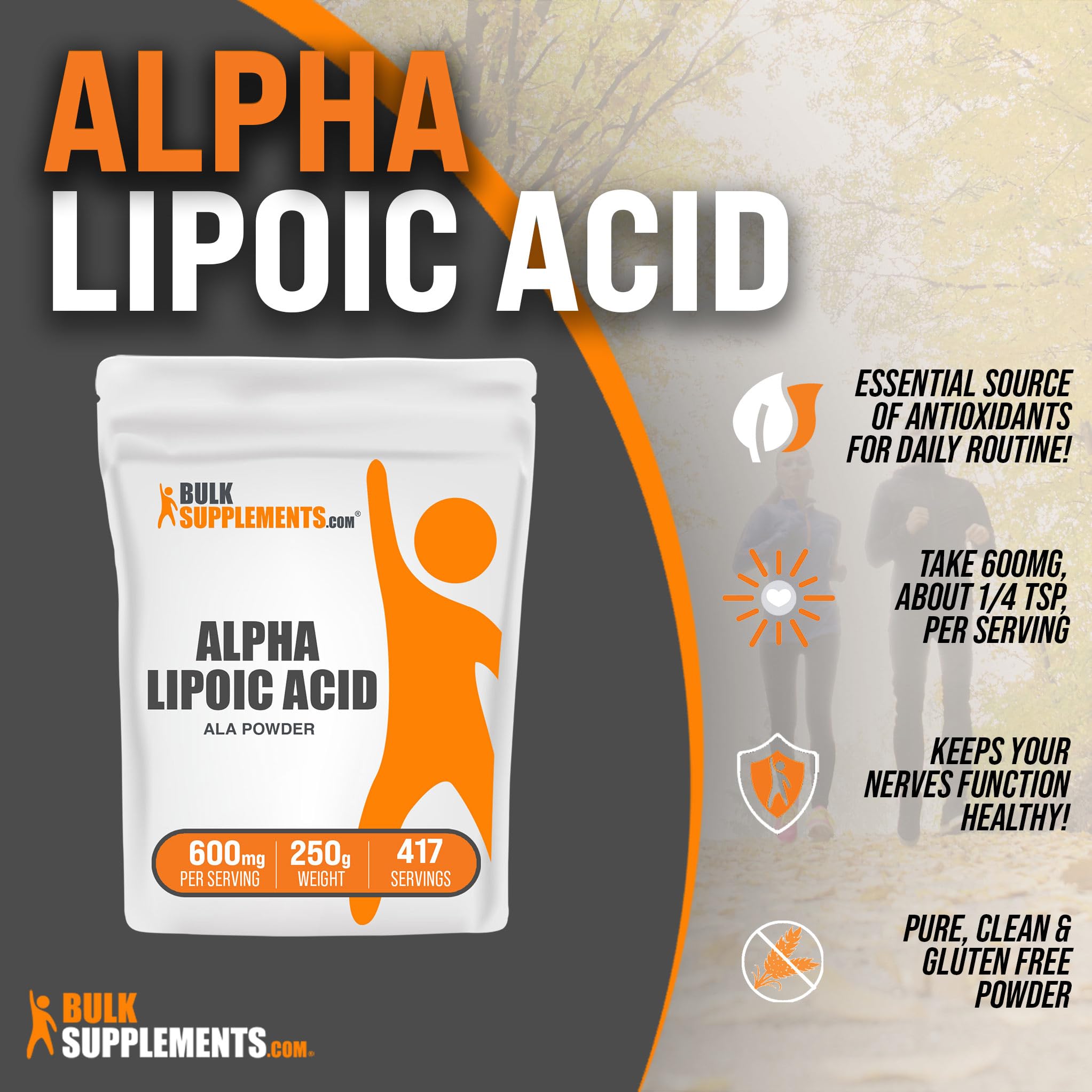BULKSUPPLEMENTS.COM Alpha Lipoic Acid Powder - ALA Supplement, Alpha Lipoic BULKSUPPLEMENTS.COM