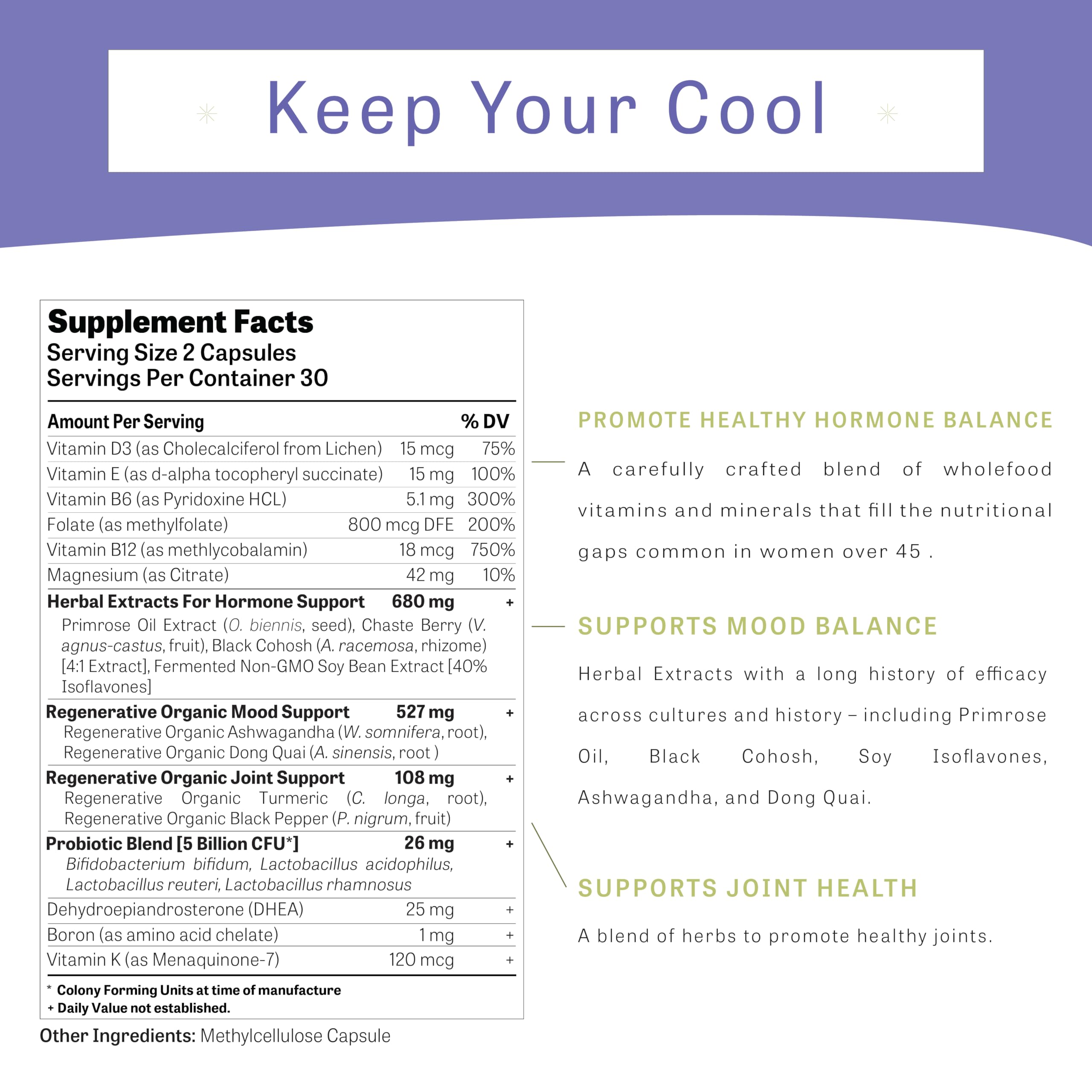 Nutritional Roots 5-in-1 Menopause Support Herbal Multivitamin for Women Nutritional Roots