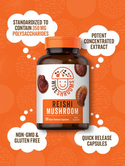 Carlyle Reishi Mushroom Capsules 5000 mg |120 Count | Non-GMO and Gluten Free Extract
