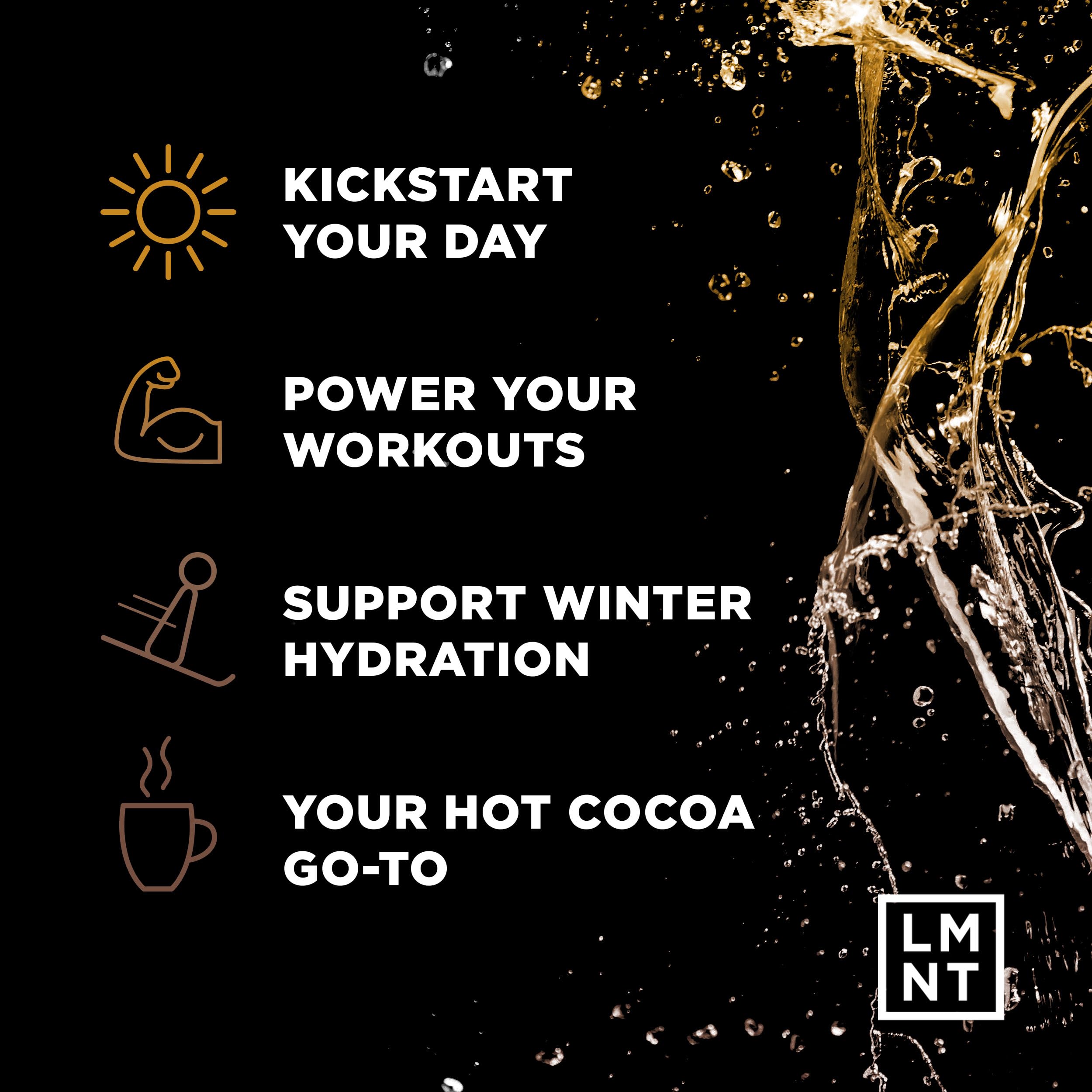 LMNT Hot Chocolate and Coffee Mixer - Chocolate Caramel Salt Electrolytes | No Sugar