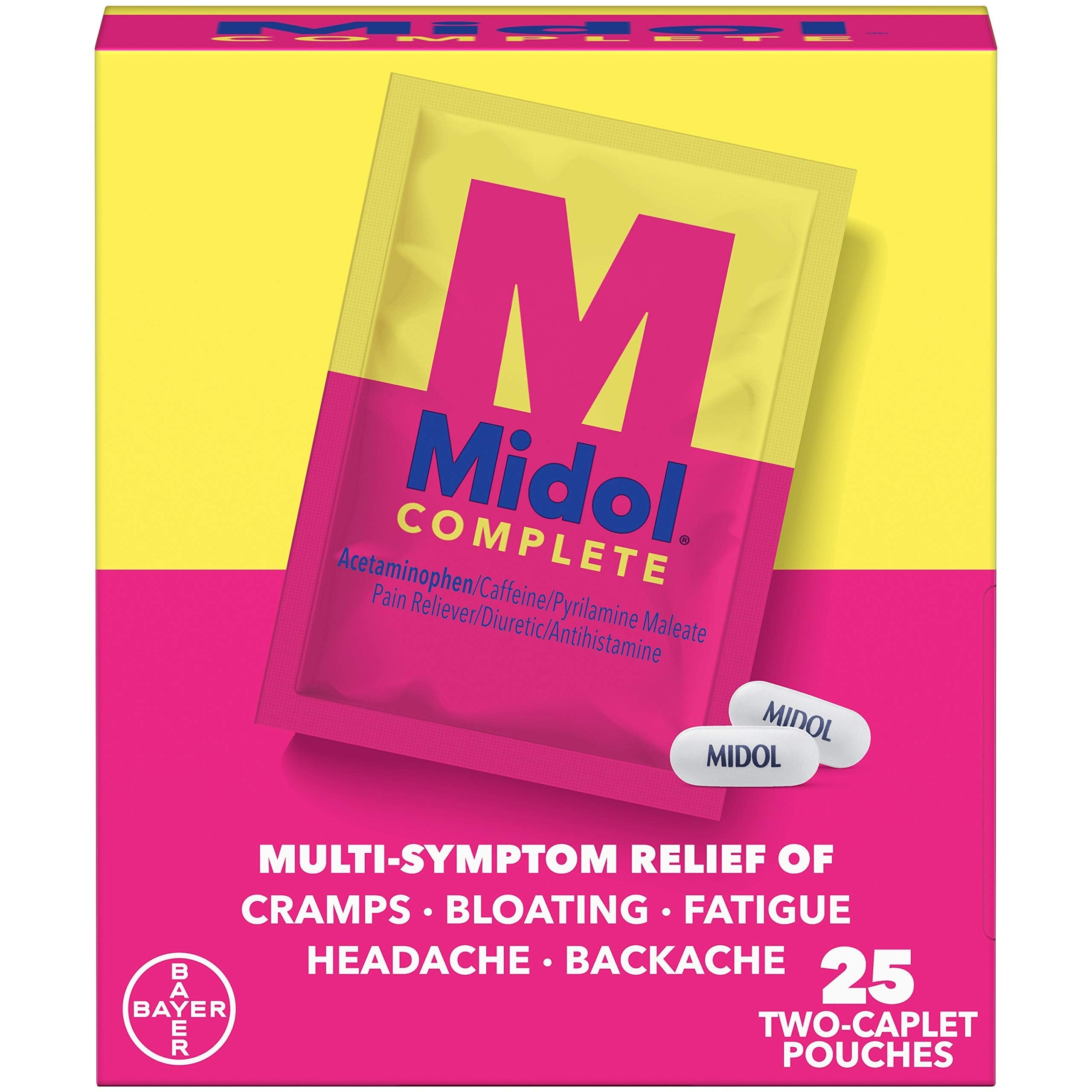 Midol Complete Caplets with Acetaminophen for Menstrual Symptom Relief - 50 Count 