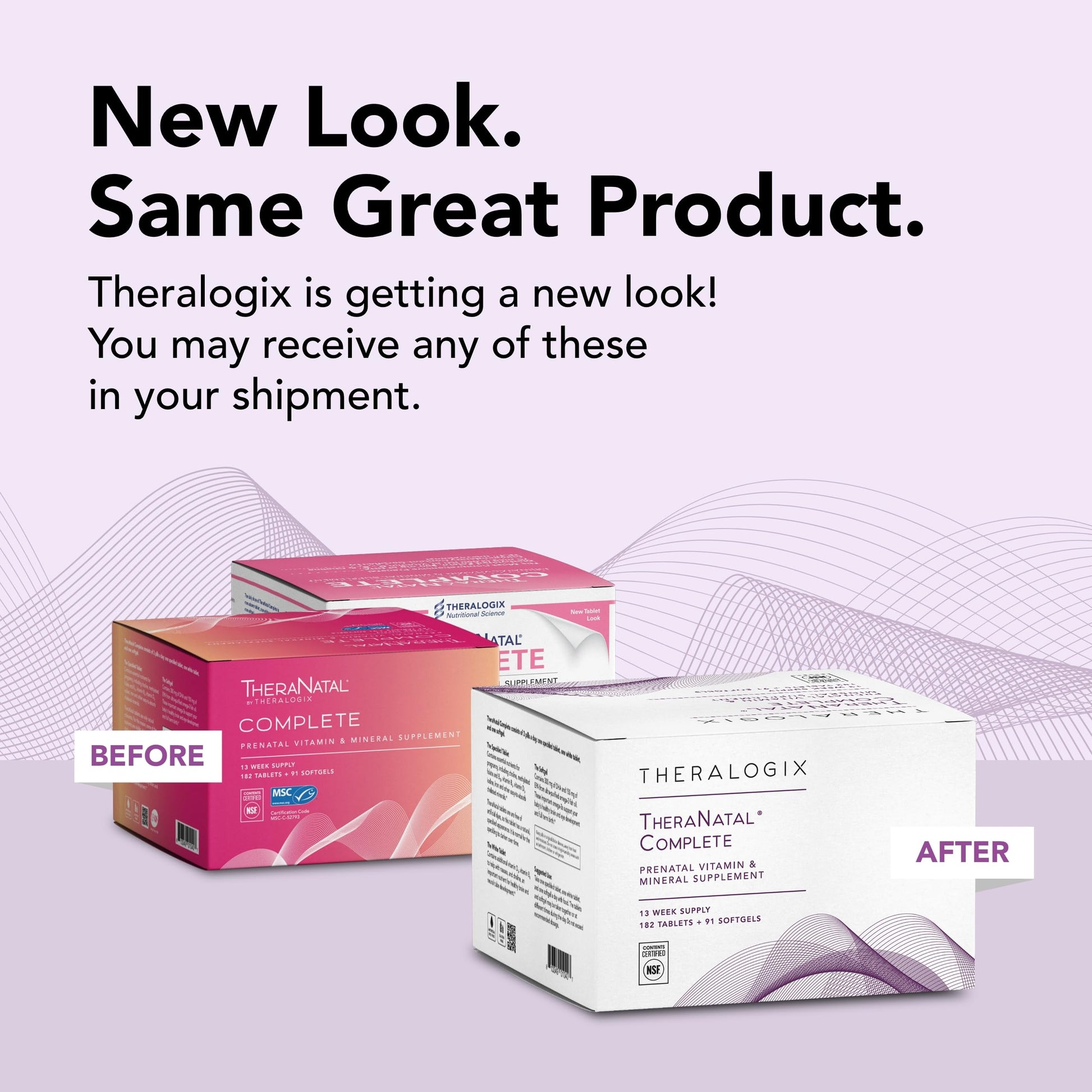 Theralogix TheraNatal Complete Prenatal Vitamin Supplement - 91-Day Supply - with DHA Theralogix