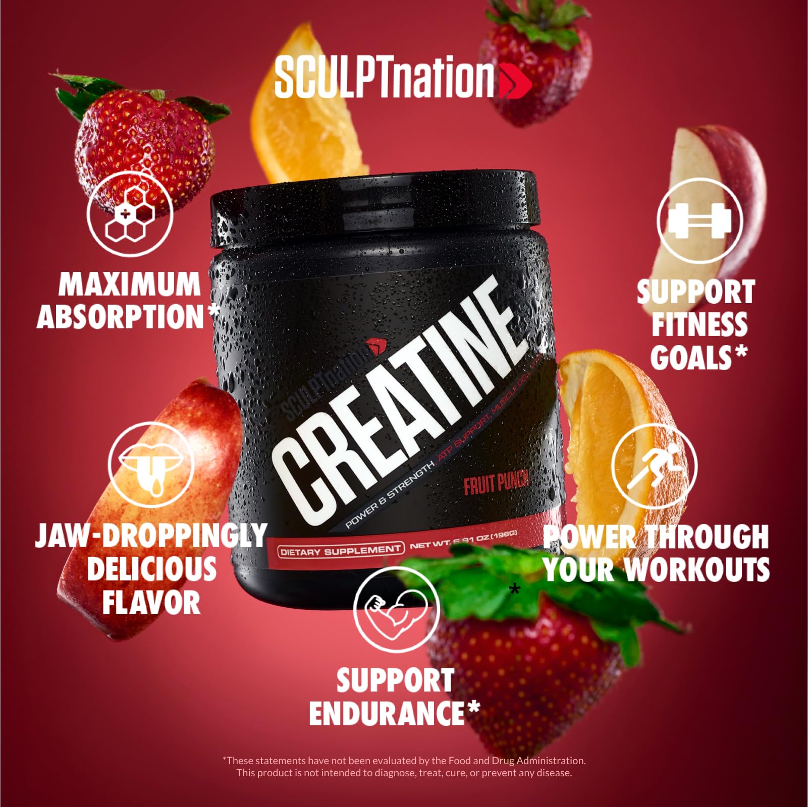 Sculpt Nation by V Shred Creatine - Premium Creatine Monohydrate Powder Sculpt Nation